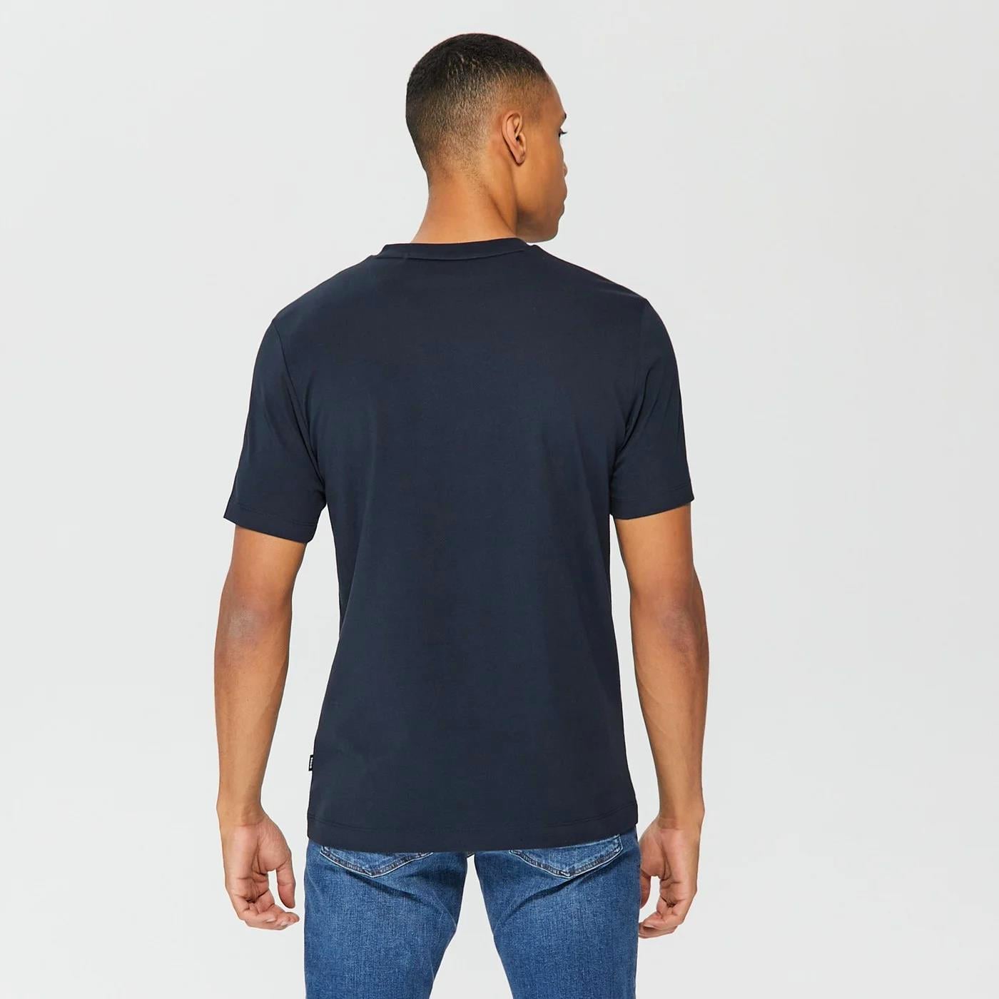 BOSS BOSS Erkek Regular Fit Pamuklu V Yaka Kısa Kollu Lacivert T-Shirt 50468348-404