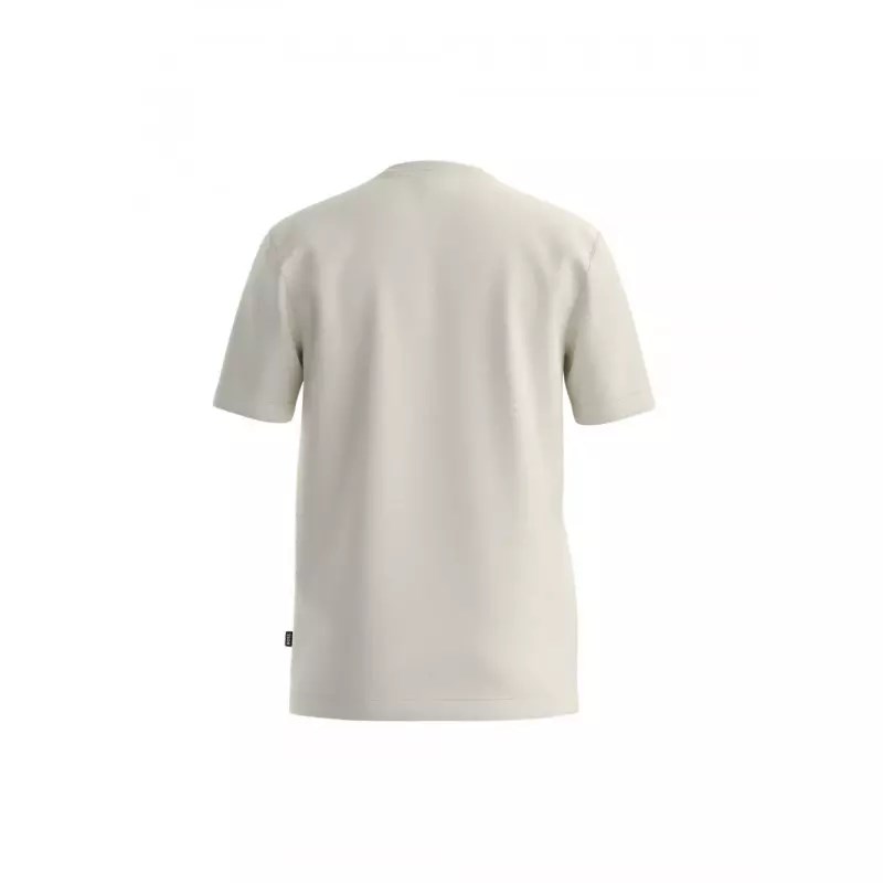 BOSS  BOSS Erkek Regular Fit Yuvarlak Yakalı Logo Detaylı Pamuklu Kısa Kollu Ekru T-Shirt 50565630-118