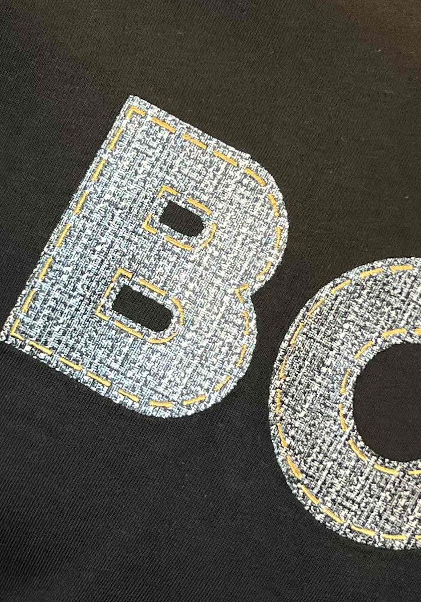 BOSS  BOSS Erkek Regular Fit Yuvarlak Yakalı Logo Detaylı Pamuklu Kısa Kollu Siyah T-Shirt 50565630-001