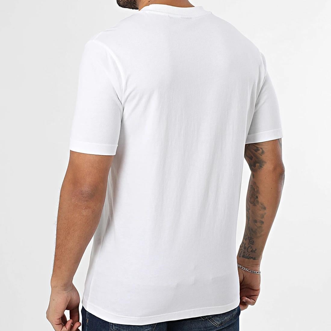 BOSS  BOSS Erkek Regular Fit Yuvarlak Yakalı Pamuklu Kısa Kollu Beyaz Polo Yaka T-Shirt 50553652-100