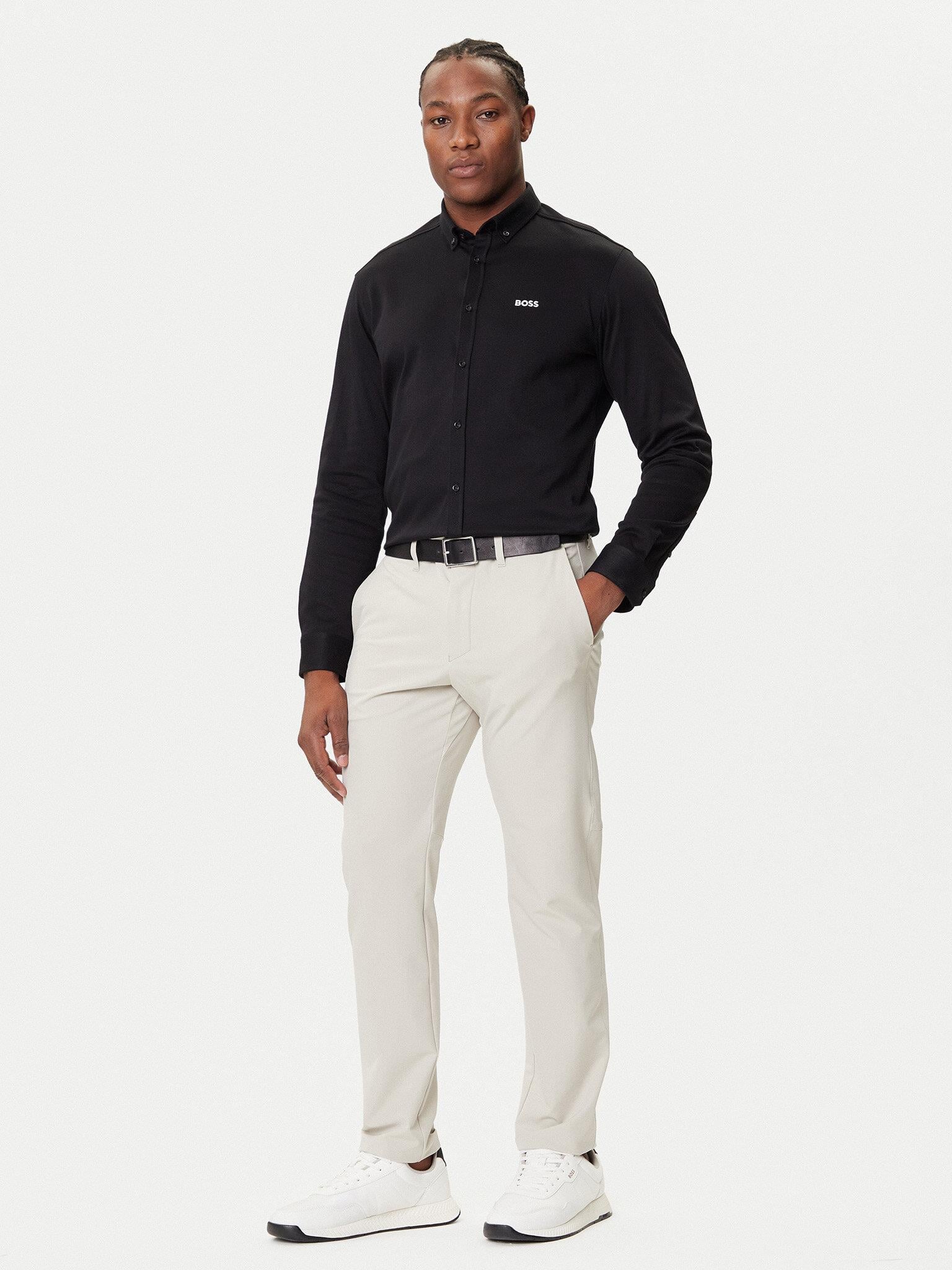 BOSS BOSS Erkek Slim Fit Çabuk Kuruyan Su Tutmayan Dar Paça Ekru Pantolon 50534303-271