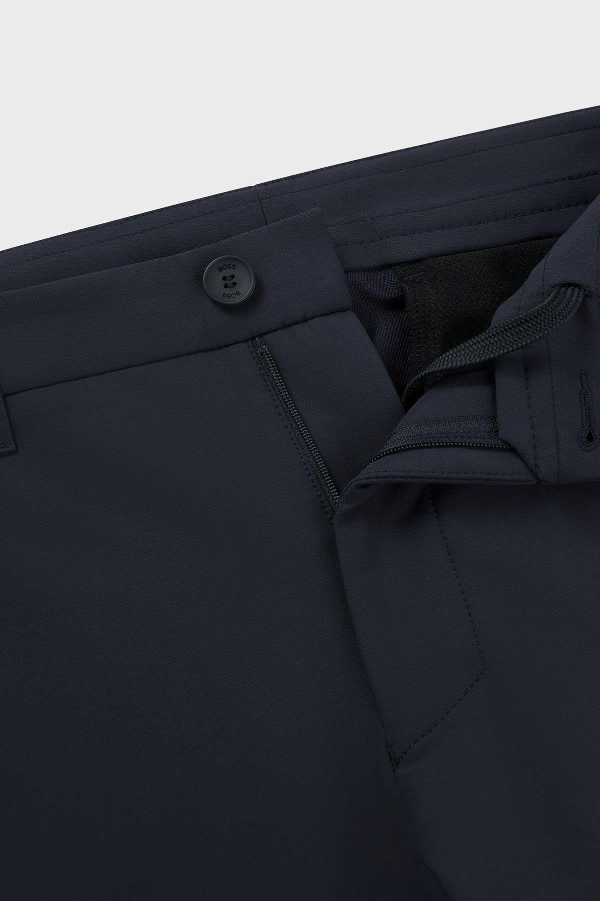 BOSS BOSS Erkek Slim Fit Çabuk Kuruyan Su Tutmayan Dar Paça Lacivert Pantolon 50534303-402