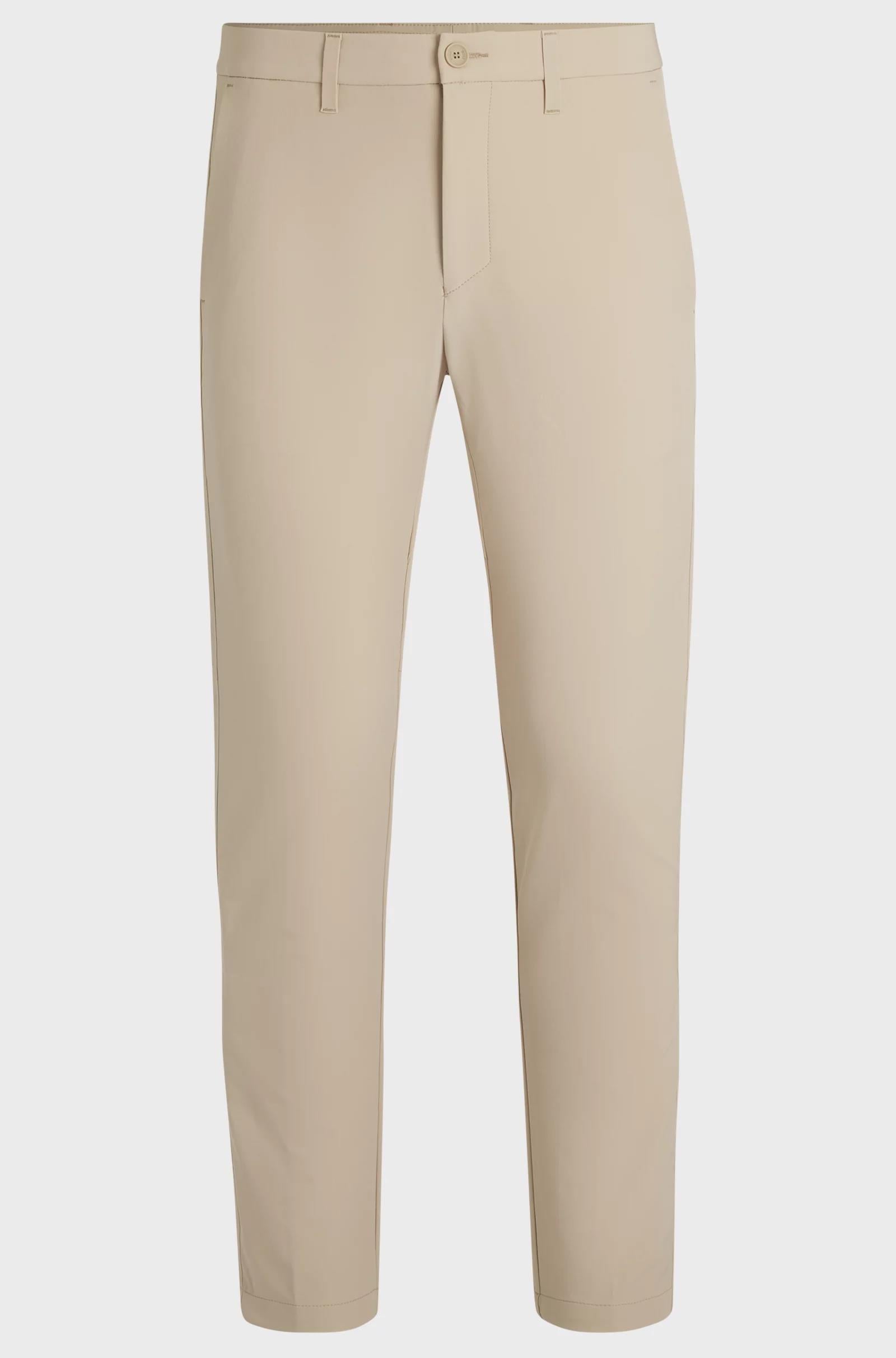BOSS BOSS Erkek Slim Fit Çabuk Kuruyan Su Tutmayan Dar Paça Bej Pantolon 50534303-269