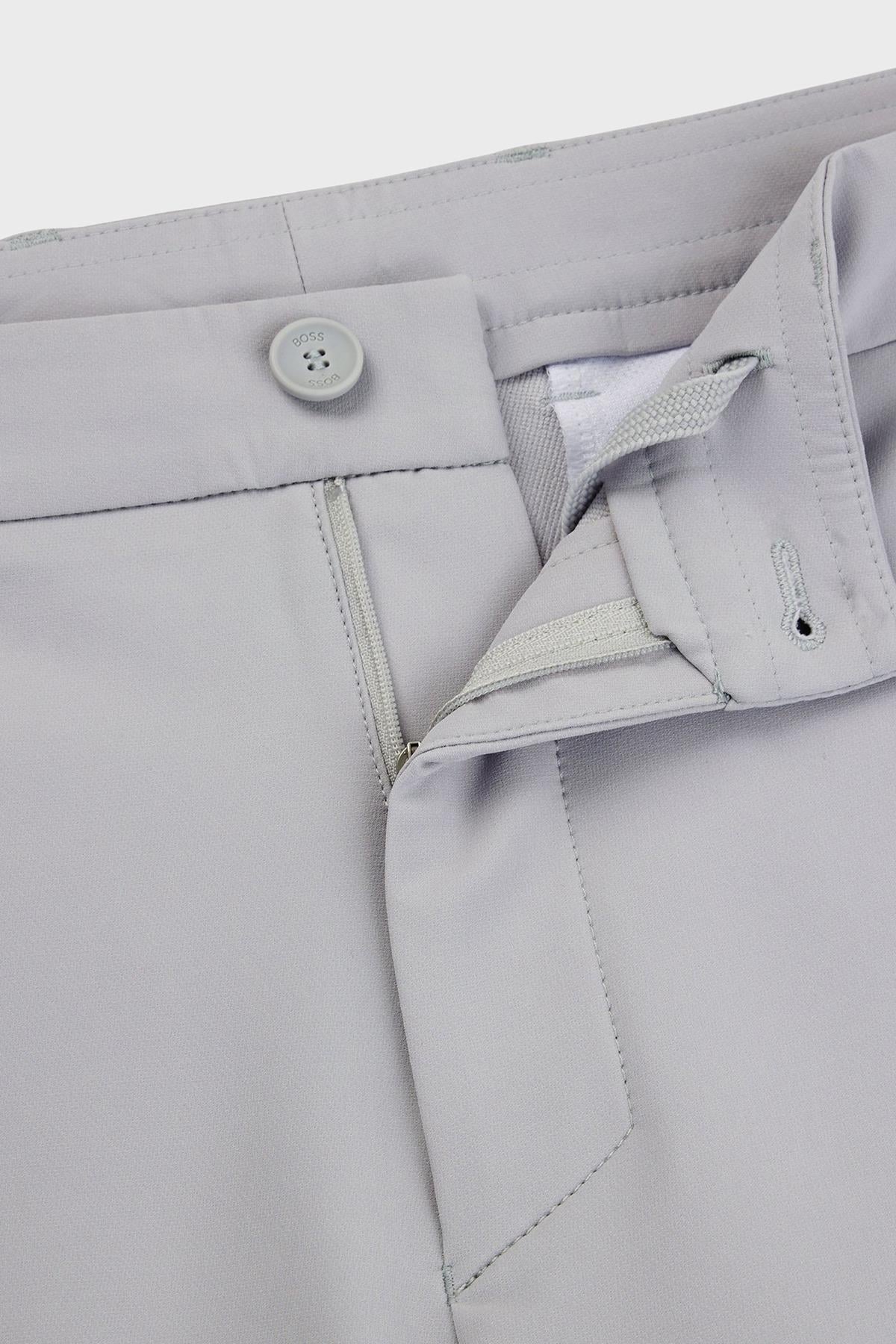 BOSS BOSS Erkek Slim Fit Çabuk Kuruyan Su Tutmayan Dar Paça Gri Pantolon 50534303-054