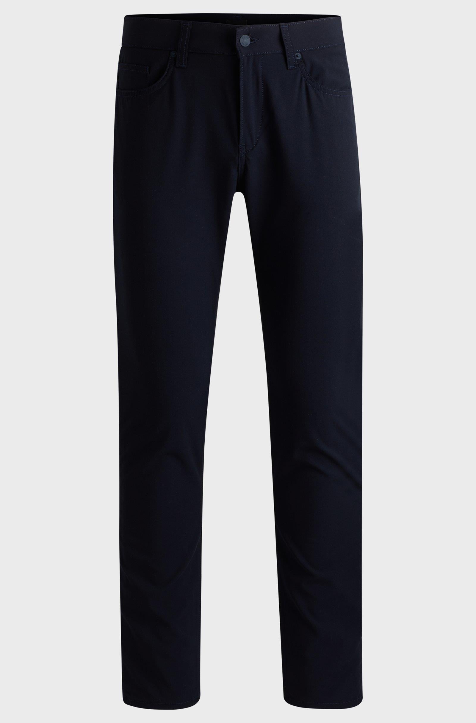 BOSS BOSS Erkek Slim Fit Düğme Kapamalı Dar Paça Günlük Lacivert Jeans 50520195-404