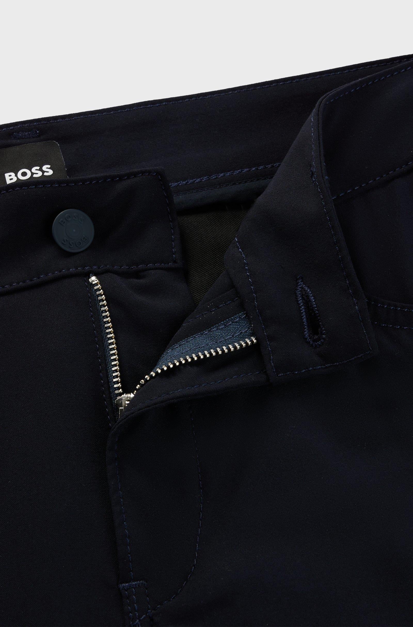 BOSS BOSS Erkek Slim Fit Düğme Kapamalı Dar Paça Günlük Lacivert Jeans 50520195-404