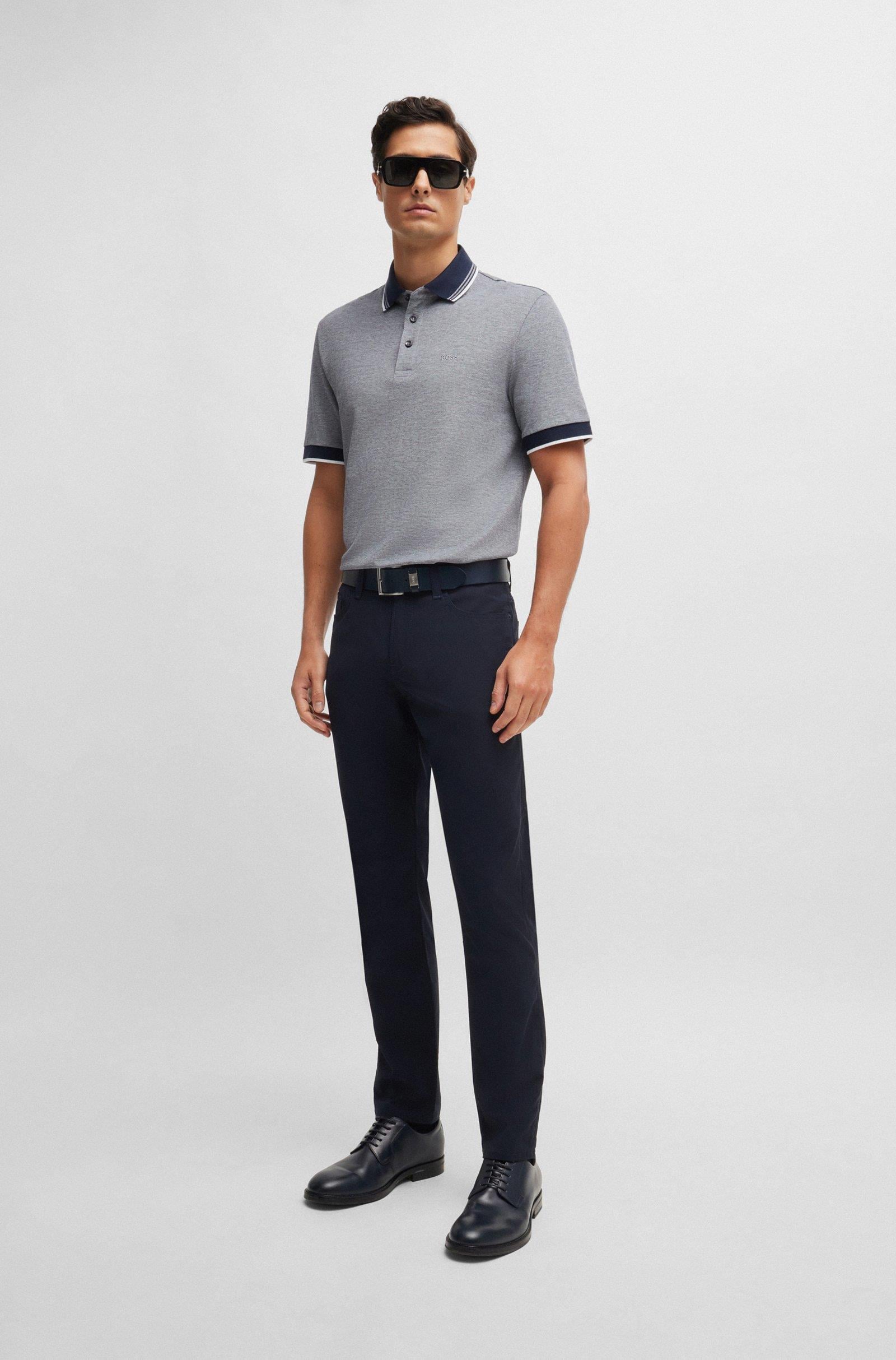 BOSS BOSS Erkek Slim Fit Düğme Kapamalı Dar Paça Günlük Lacivert Jeans 50520195-404