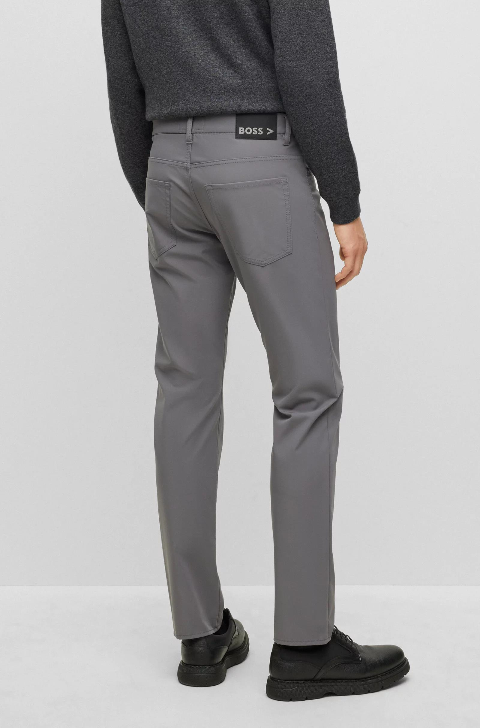 BOSS BOSS Erkek Slim Fit Düz Dar Kesim Gri1 Pantolon 50491230-029