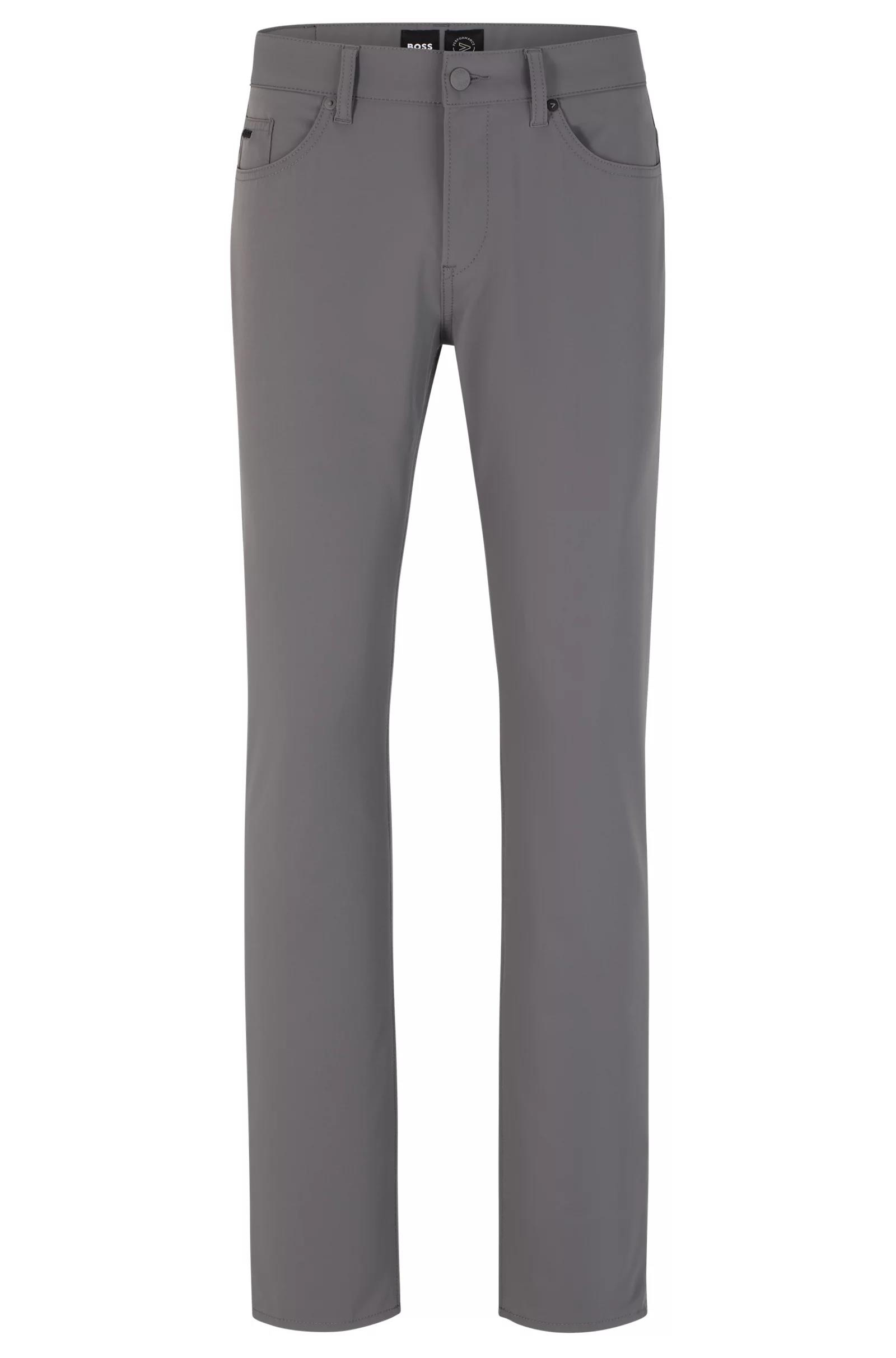 BOSS BOSS Erkek Slim Fit Düz Dar Kesim Gri1 Pantolon 50491230-029