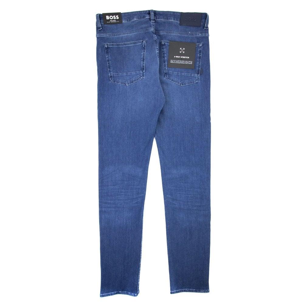 BOSS BOSS Erkek Slim Fit Normal Bel Pamuklu Mavi Jeans 50480729-428