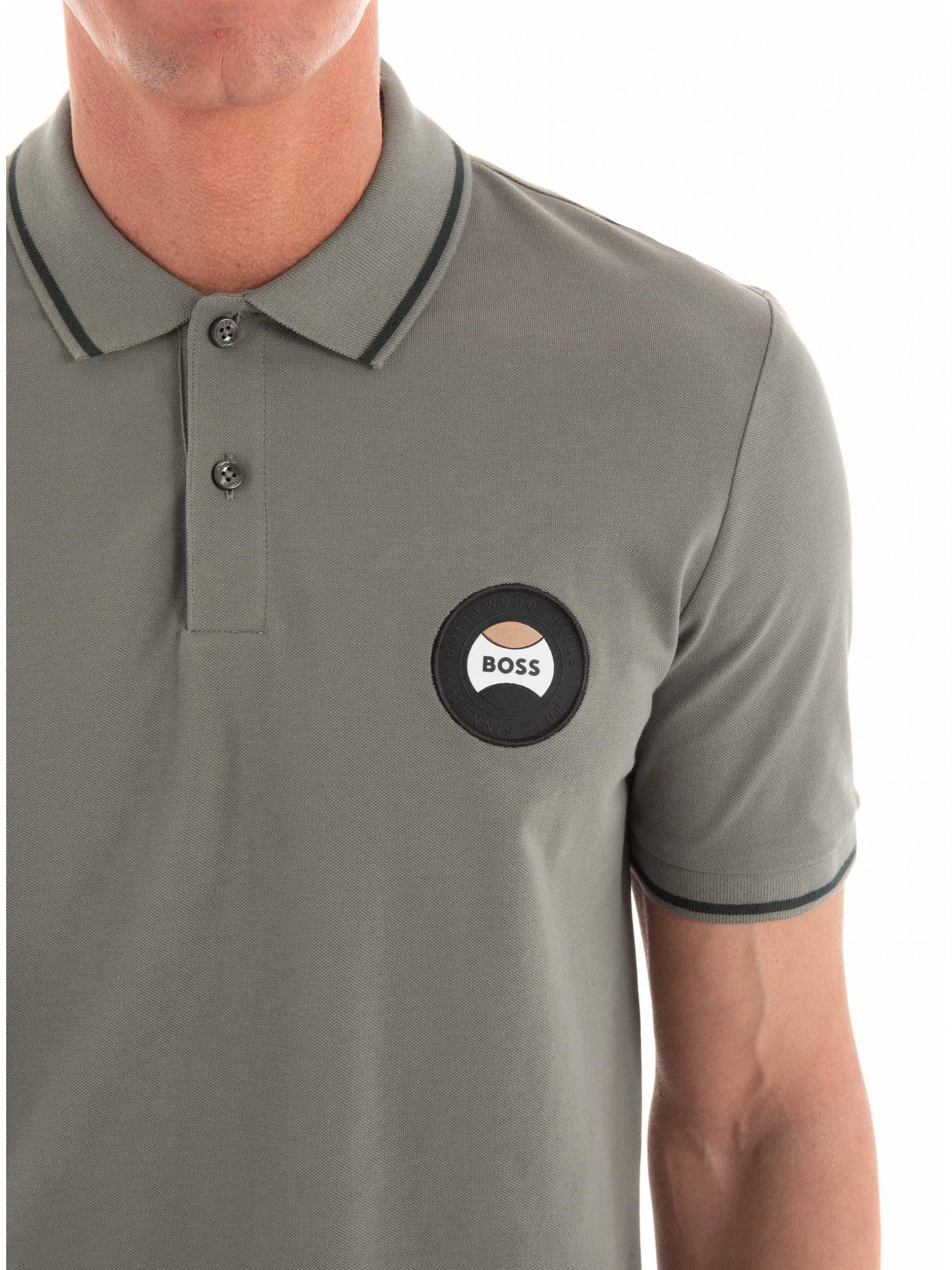 BOSS BOSS Erkek Slim Fit Polo Yaka Kısa Kol Yeşil Polo Yaka T-Shirt 50486202-343