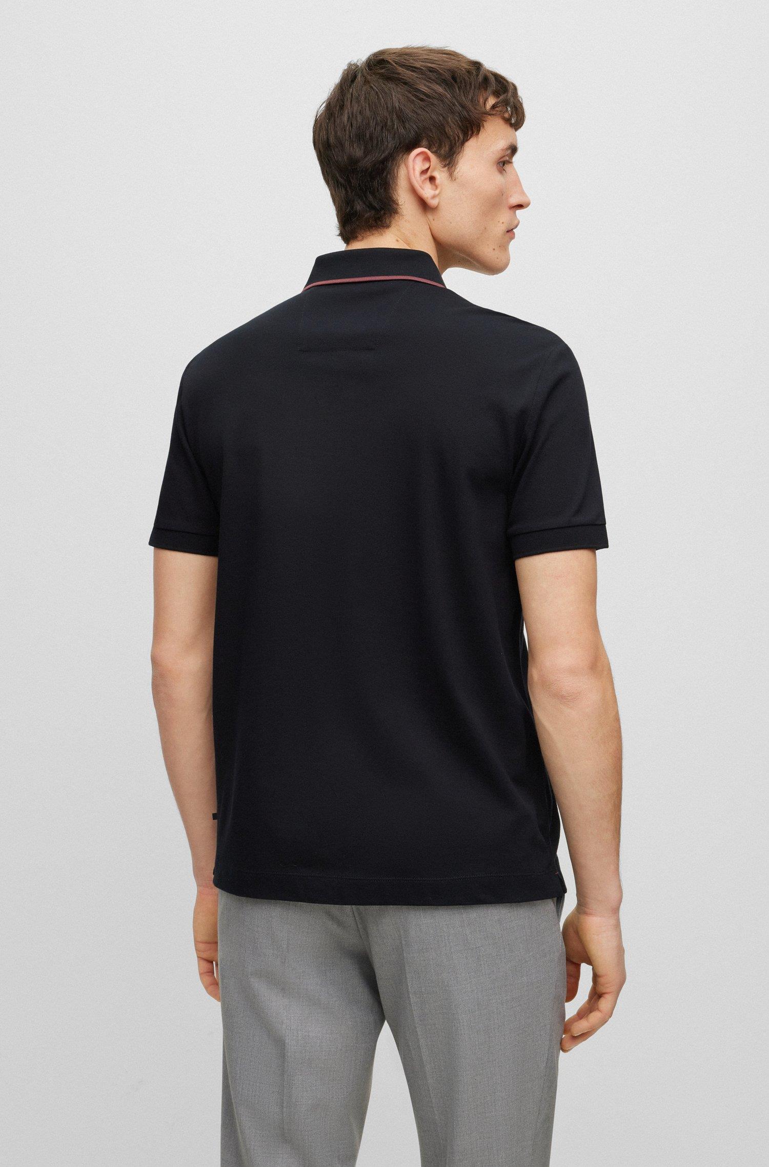 BOSS BOSS Erkek Slim Fit Polo Yaka Kısa Kol Siyah Polo Yaka T-Shirt 50486182-001
