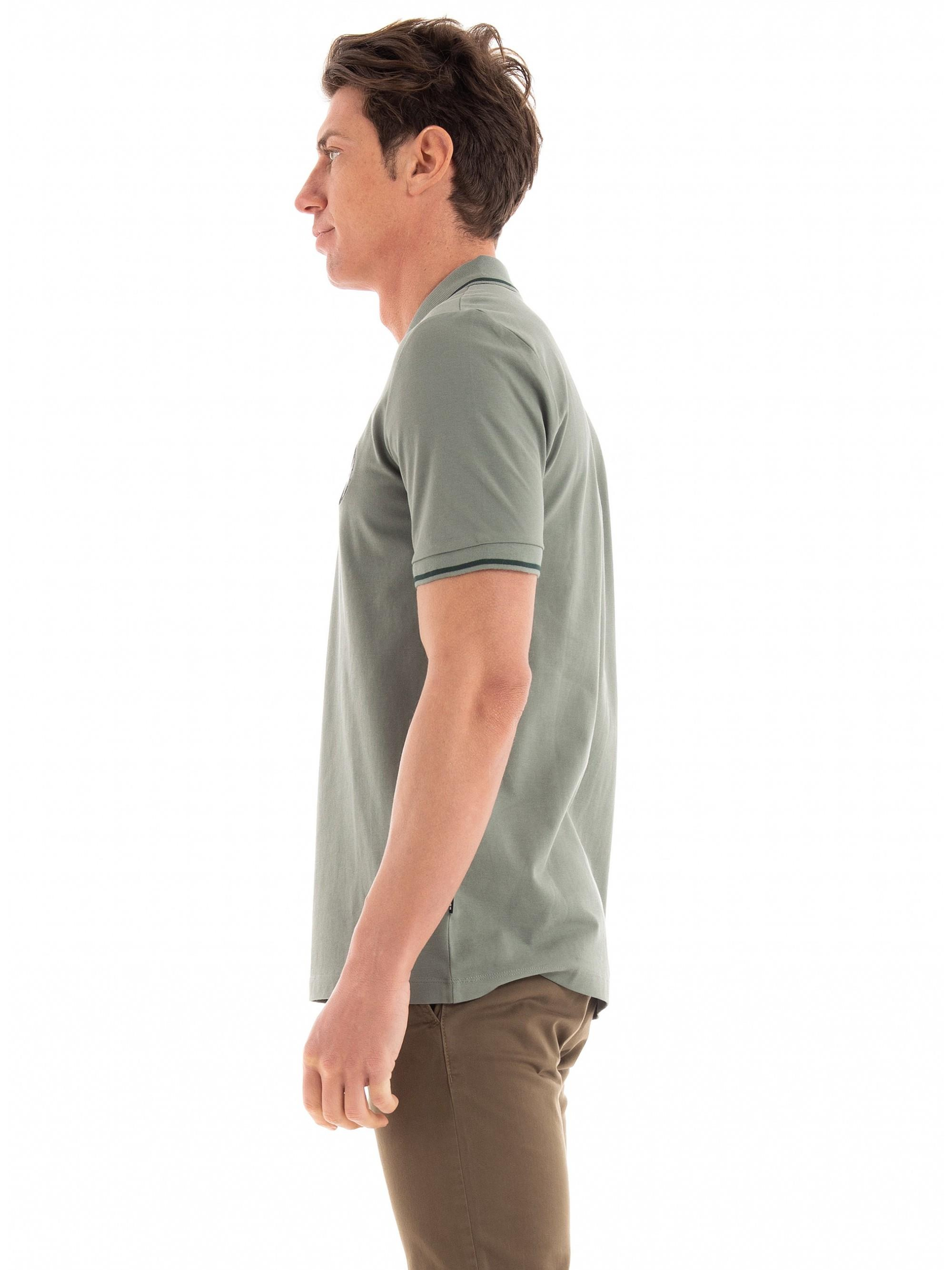 BOSS BOSS Erkek Slim Fit Polo Yaka Kısa Kol Yeşil Polo Yaka T-Shirt 50486202-343