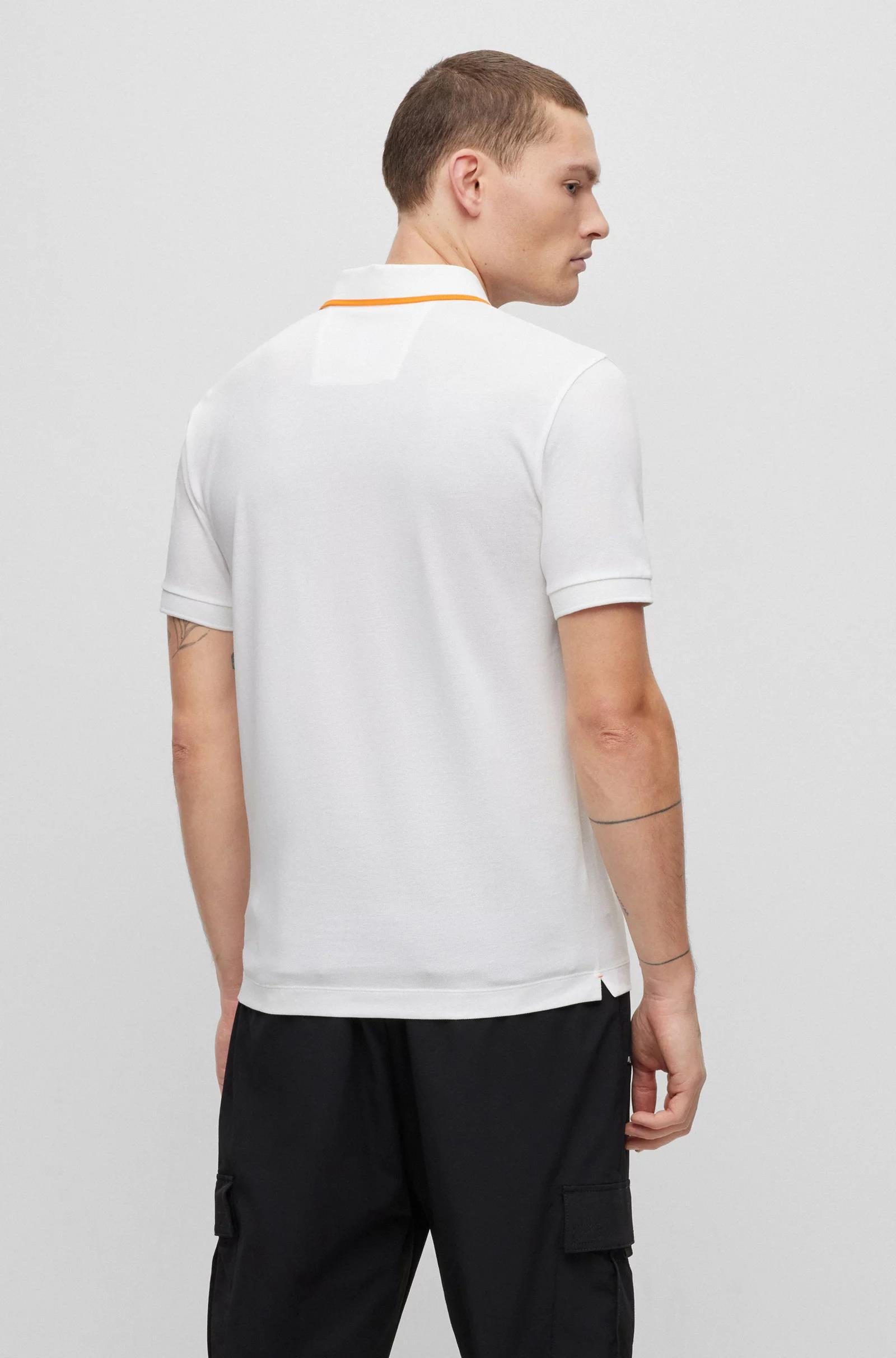 BOSS BOSS Erkek Slim Fit Polo Yaka Kısa Kol Beyaz Polo Yaka T-Shirt 50486182-100