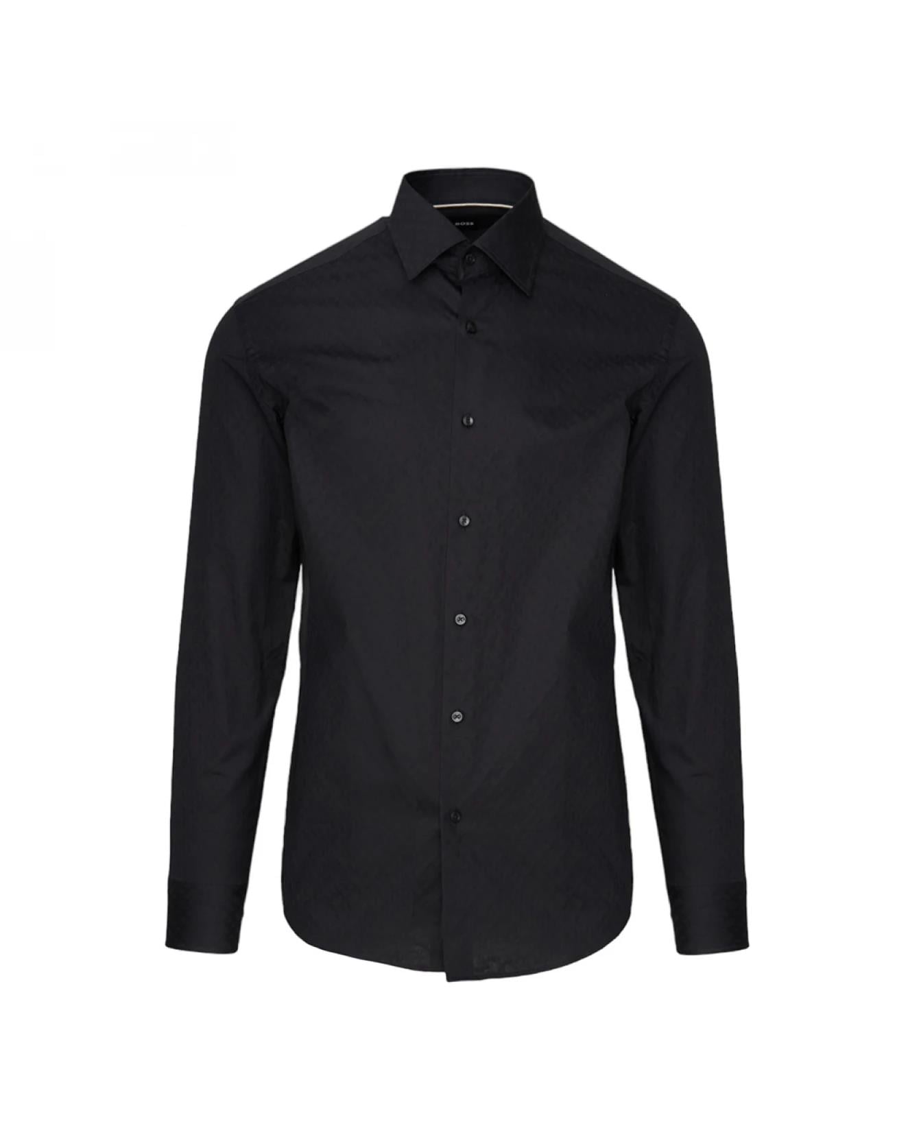 BOSS BOSS Erkek slim fit Uzun Kollu düz Gömlek yaka 001 Gömlek 50473310-001