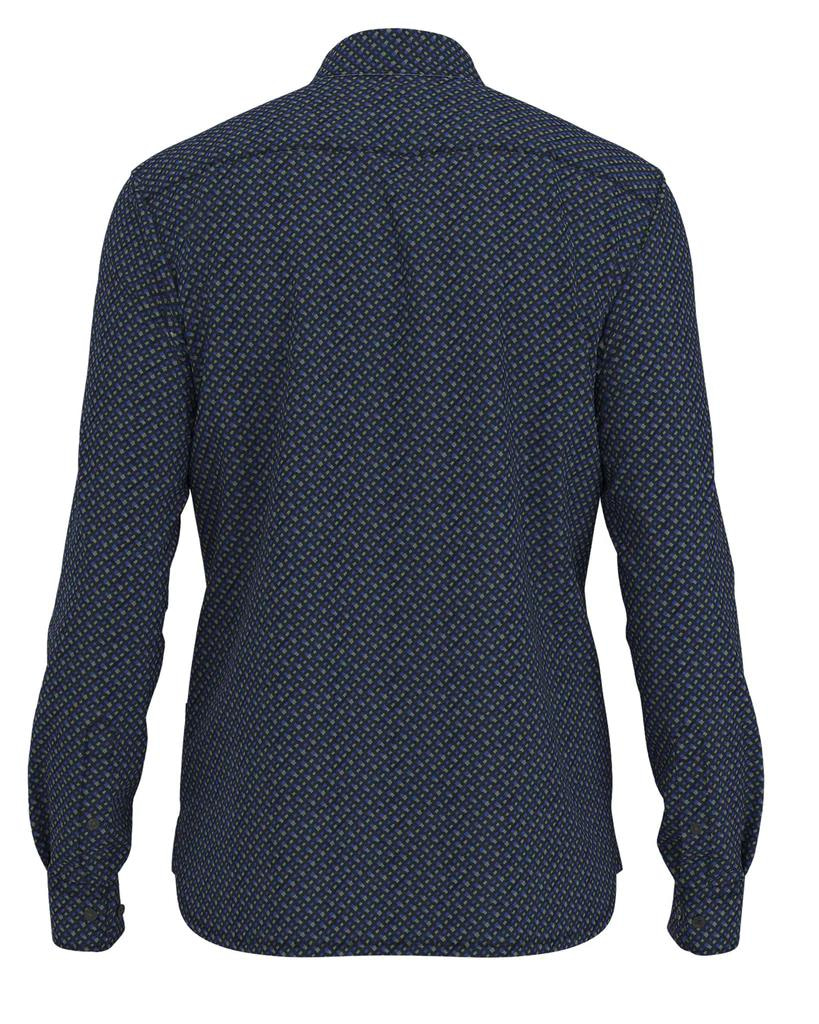 BOSS BOSS Erkek slim fit Uzun Kollu düz Gömlek yaka Mavi Gömlek 50488041-404