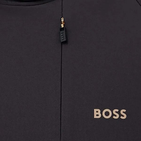 BOSS  BOSS Erkek Uzun Kollu Fermuarlı Marka Logolu Gri Sweatshirt 50493474-027