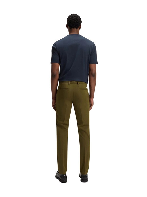 BOSS  BOSS Erkek Yüksek Bel Slim Rahat Yeşil Pantolon 50487754-302