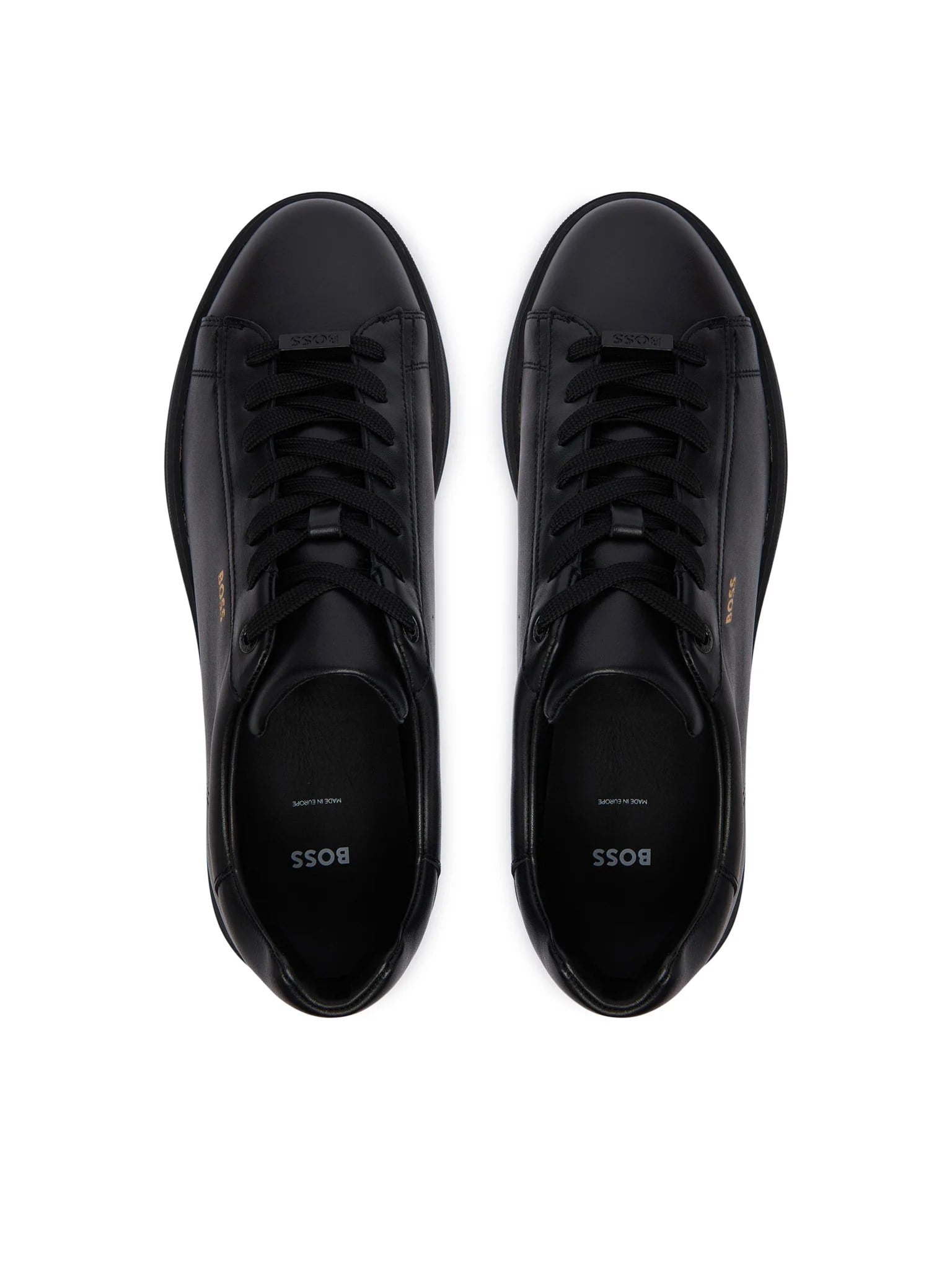 BOSS  BOSS Erkek Yumuşak Süet Deri Bağcıklı Süper Hafif Dış Taban Siyah Sneaker 50568773-005