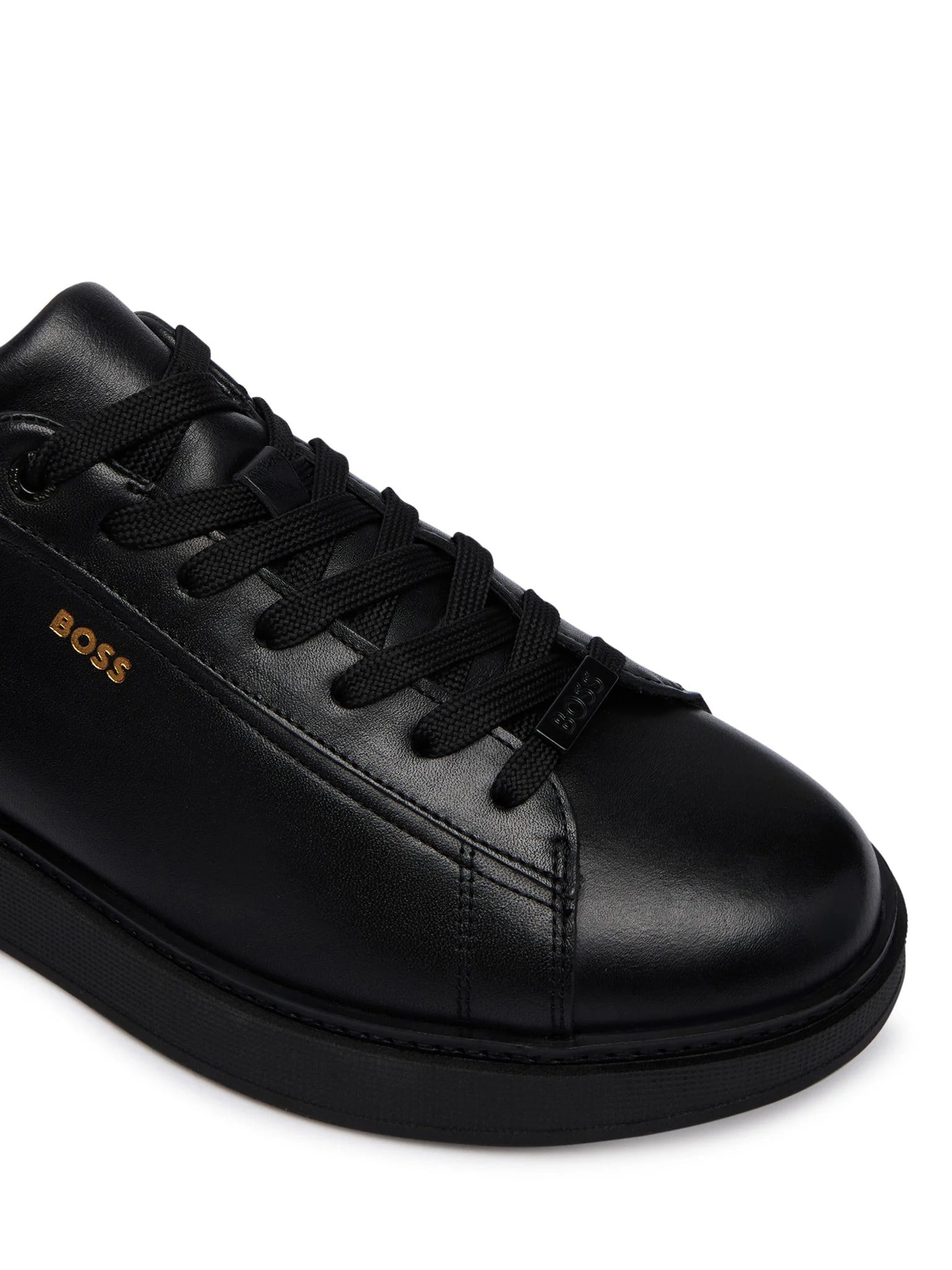 BOSS  BOSS Erkek Yumuşak Süet Deri Bağcıklı Süper Hafif Dış Taban Siyah Sneaker 50568773-005