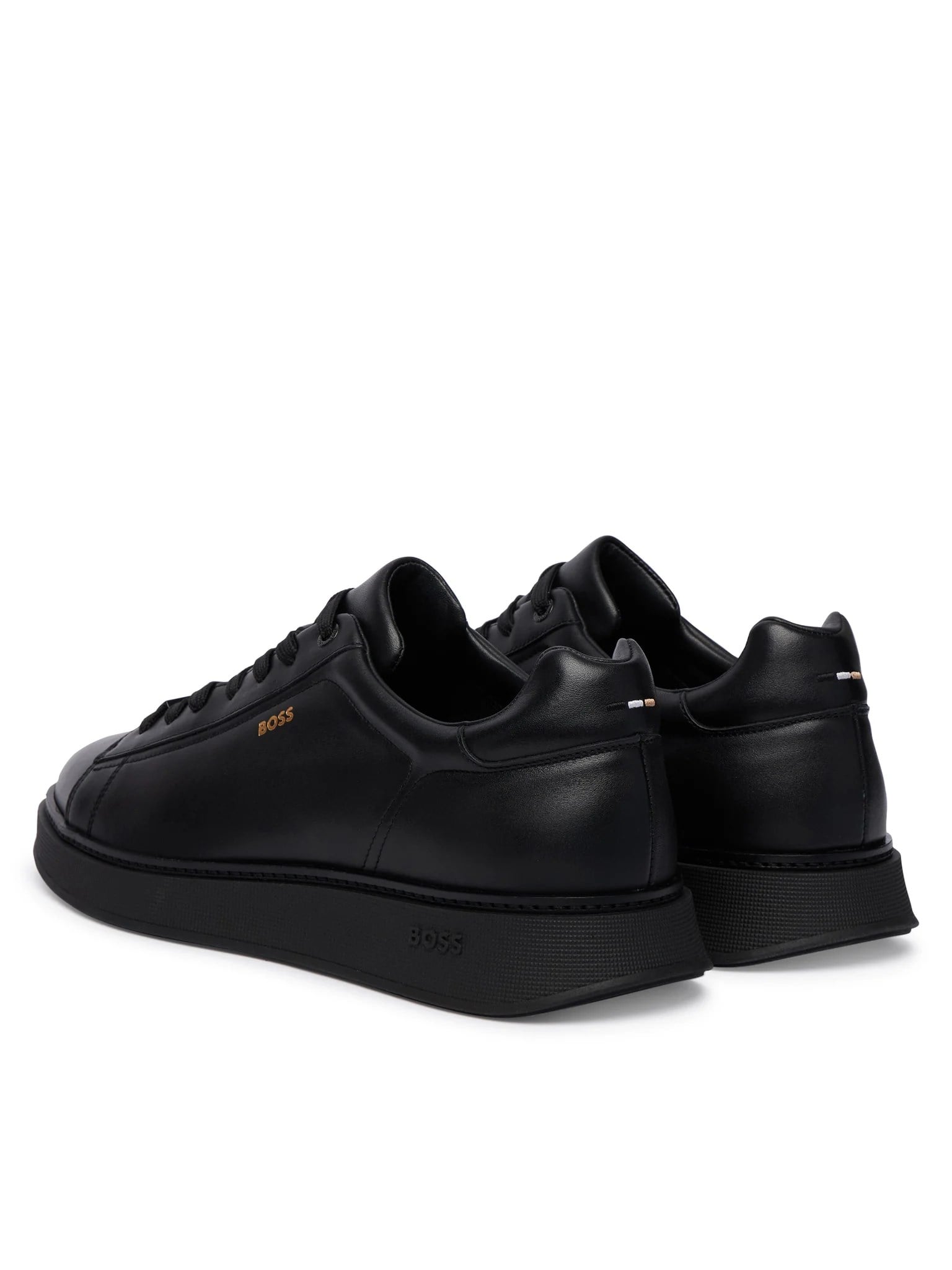 BOSS  BOSS Erkek Yumuşak Süet Deri Bağcıklı Süper Hafif Dış Taban Siyah Sneaker 50568773-005