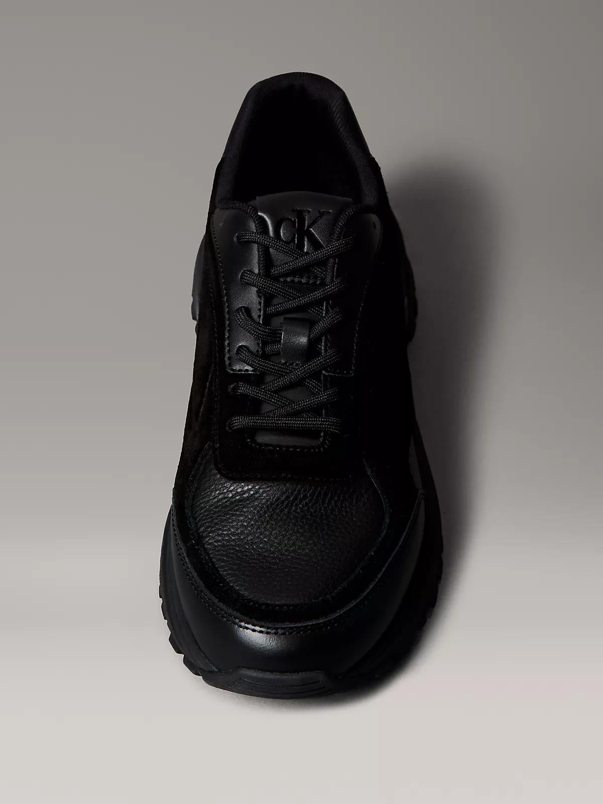 Calvin Klein Calvin Klein Erkek %100 Deri Rahat Taban CK Logolu Siyah Sneaker YM0YM01289-0GJ
