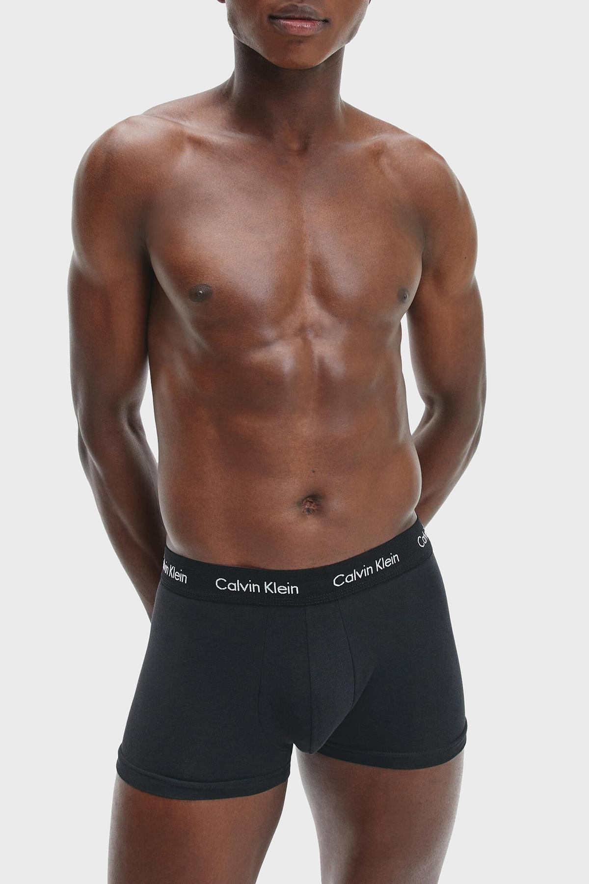 Calvin Klein Calvin Kleın Erkek Basic Calvin Klein İmzalı Bel Bantlı Mavi Külot 0000U2664G-4KU