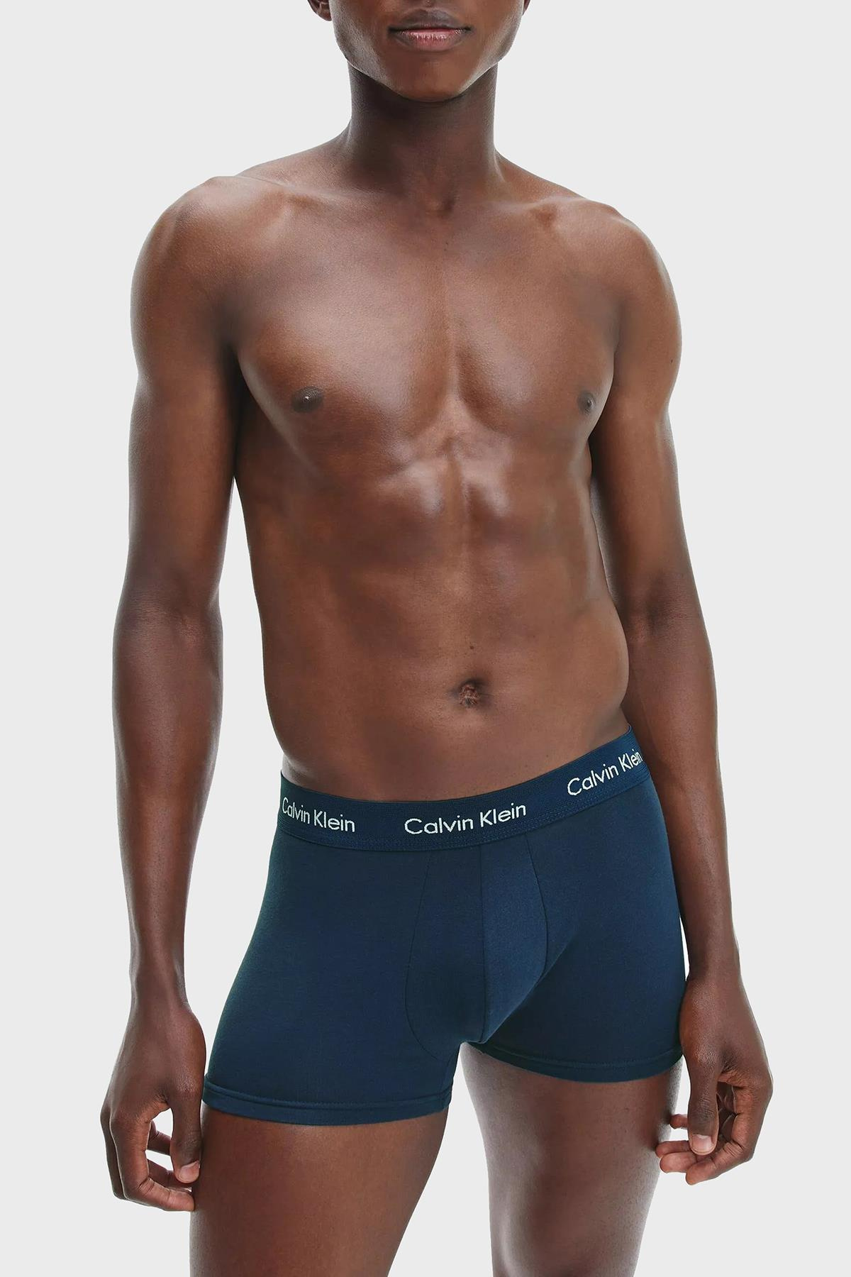Calvin Klein Calvin Kleın Erkek Basic Calvin Klein İmzalı Bel Bantlı Mavi Külot 0000U2664G-4KU
