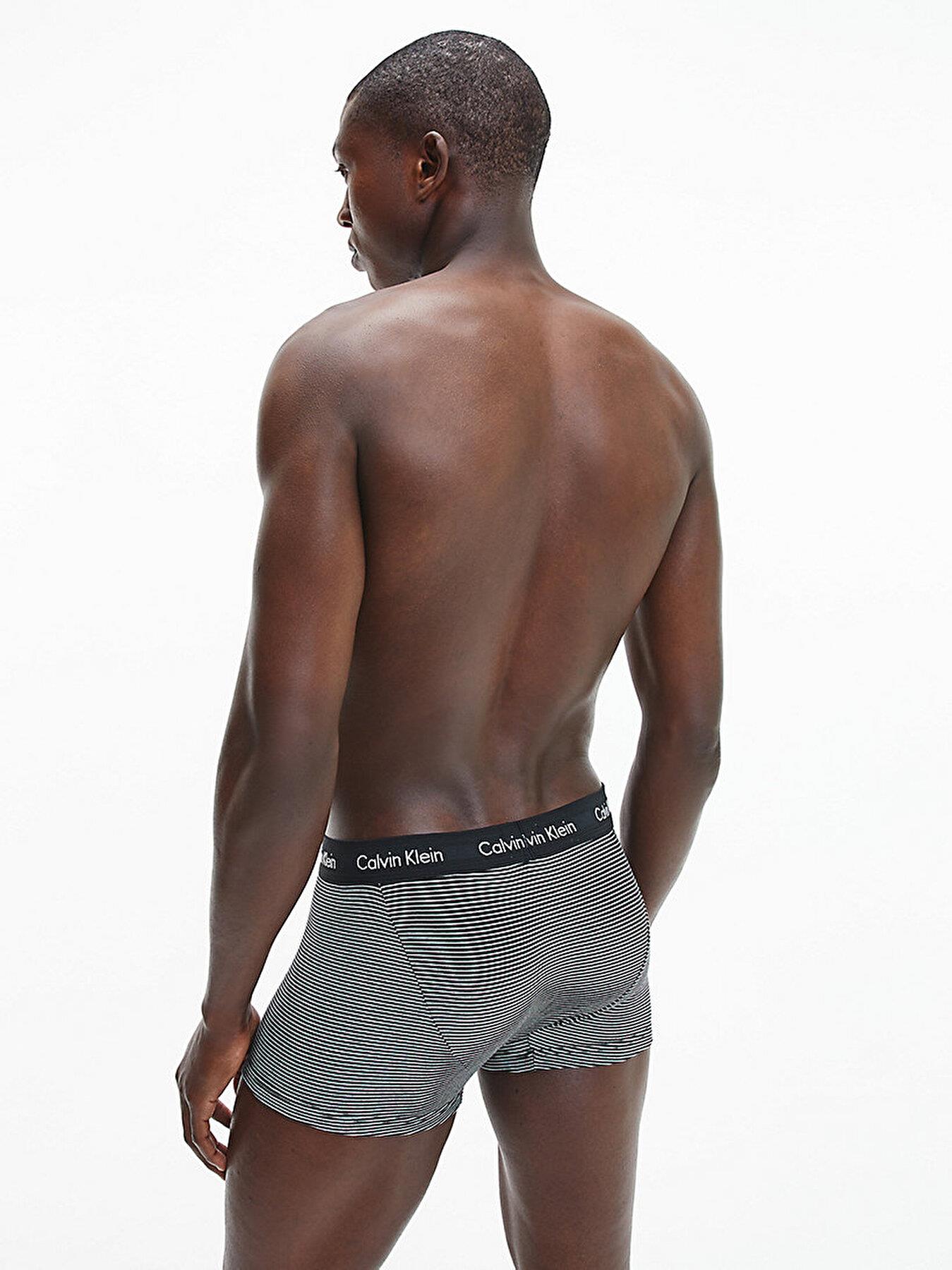 Calvin Klein Calvin Kleın Erkek Basic Calvin Klein İmzalı Bel Bantlı Siyah-Beyaz Külot 0000U2664G-IOT