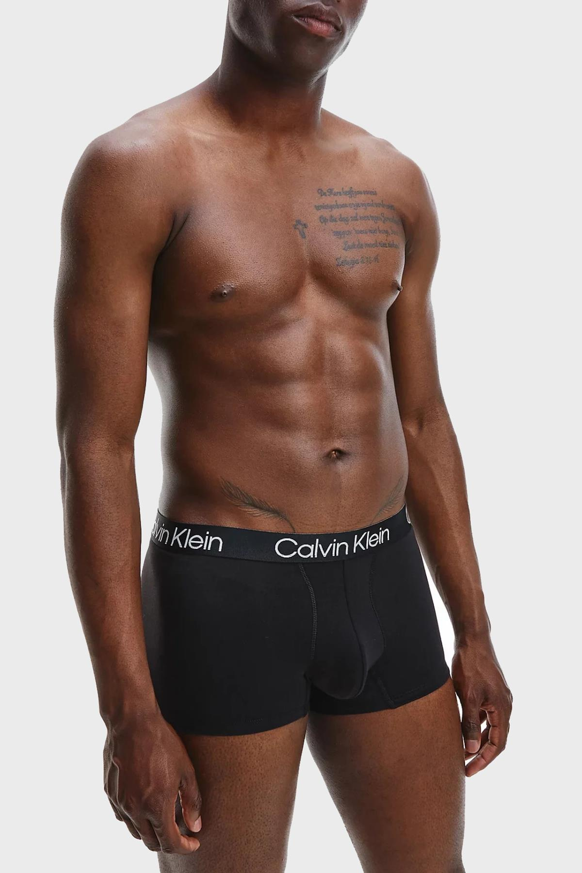 Calvin Klein Calvin Kleın Erkek Basic Calvin Klein İmzalı Bel Bantlı Siyah Boxer 000NB2970A-SIY