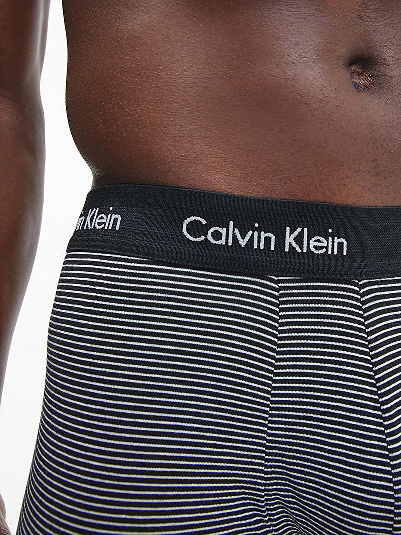 Calvin Klein Calvin Kleın Erkek Basic Calvin Klein İmzalı Bel Bantlı Siyah-Beyaz Külot 0000U2664G-IOT