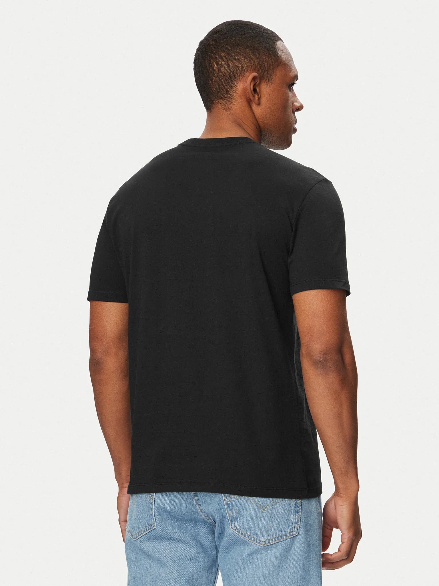 Calvin Klein Calvin Klein Erkek Baskılı Bisiklet Yaka Slim Fit Kısa Kol Siyah T-Shirt LV04RG837G-UB1