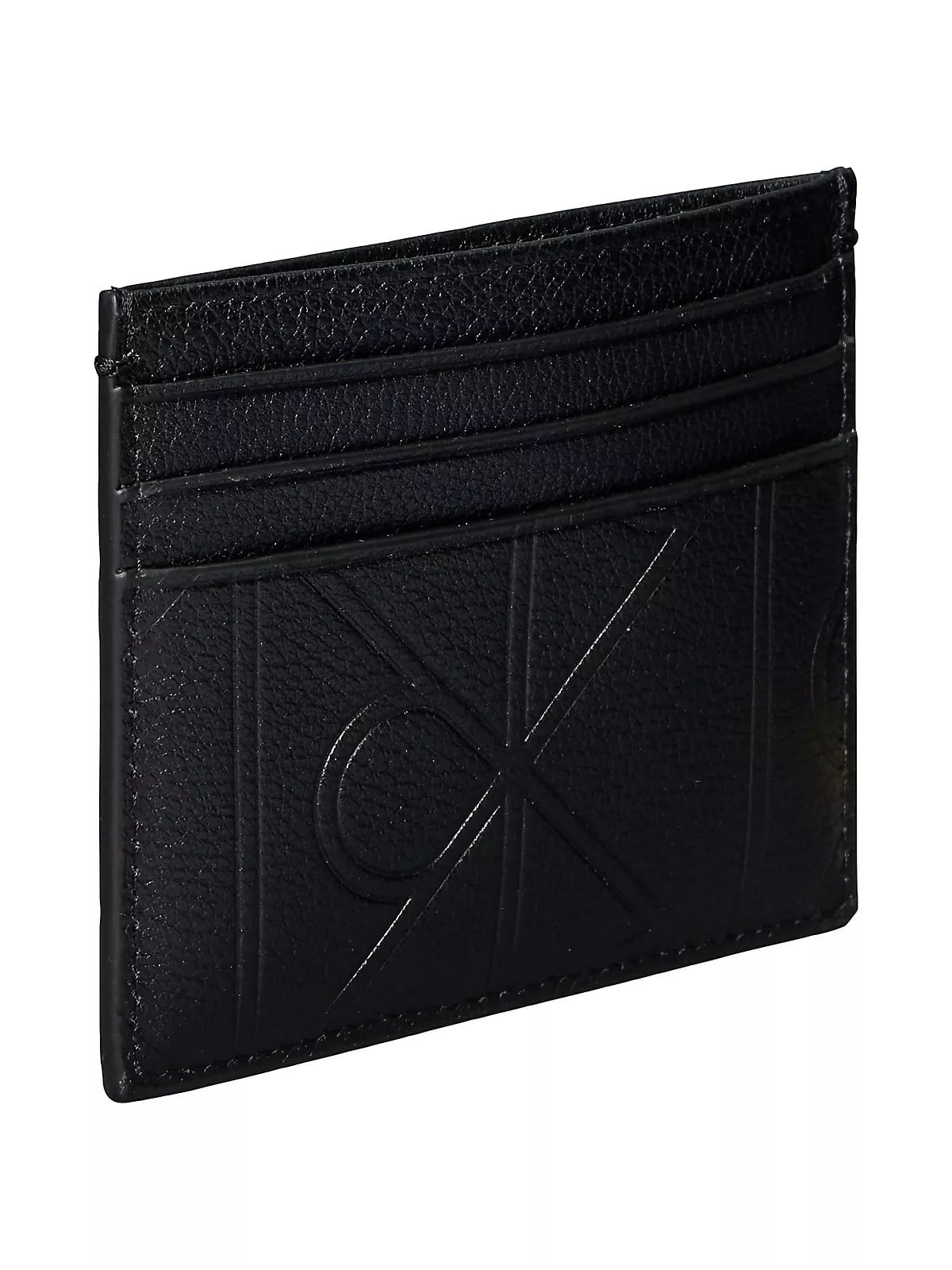 Calvin Klein Calvin Klein Erkek CK Kabartmalı Hakiki Deri Siyah Kartlık LV04D1174G-UB1