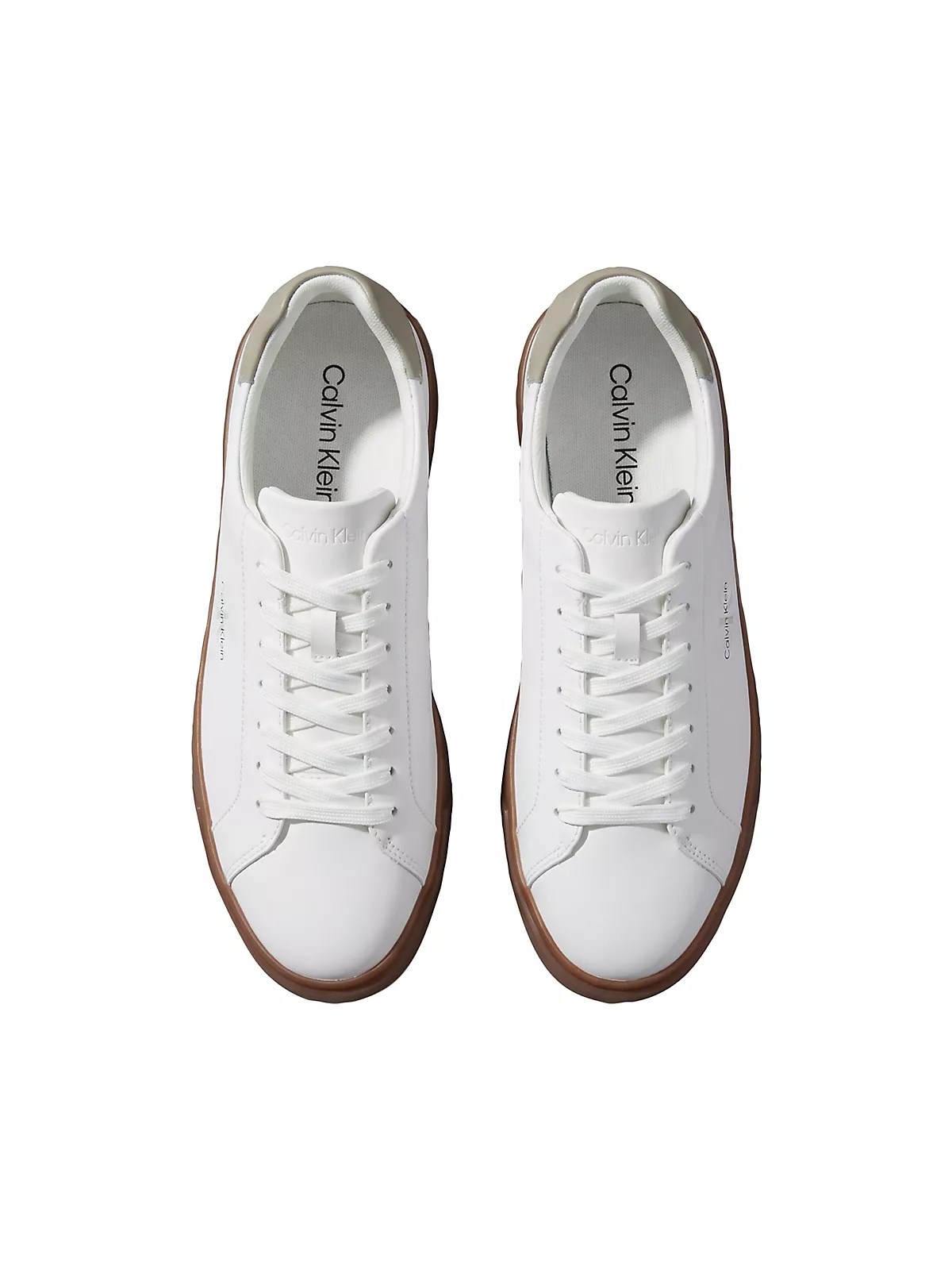 Calvin Klein Calvin Klein Erkek CK Logo Kabartmalı Düşük Bilekli Deri Beyaz Sneaker HM0HM02123-0LH