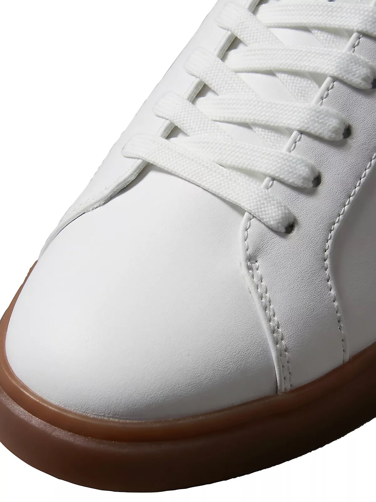 Calvin Klein Calvin Klein Erkek CK Logo Kabartmalı Düşük Bilekli Deri Beyaz Sneaker HM0HM02123-0LH