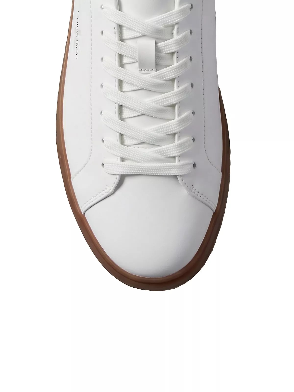 Calvin Klein Calvin Klein Erkek CK Logo Kabartmalı Düşük Bilekli Deri Beyaz Sneaker HM0HM02123-0LH