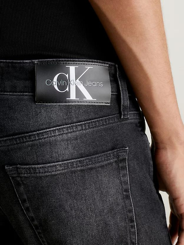 Calvin Klein Calvin Kleın Erkek Denim Kumaş  Normal Bel Düz Model Siyah Jeans J30J323858-1BY