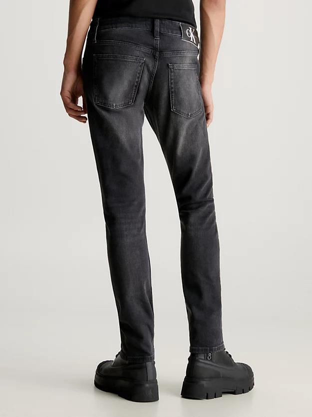 Calvin Klein Calvin Kleın Erkek Denim Kumaş  Normal Bel Düz Model Siyah Jeans J30J323858-1BY