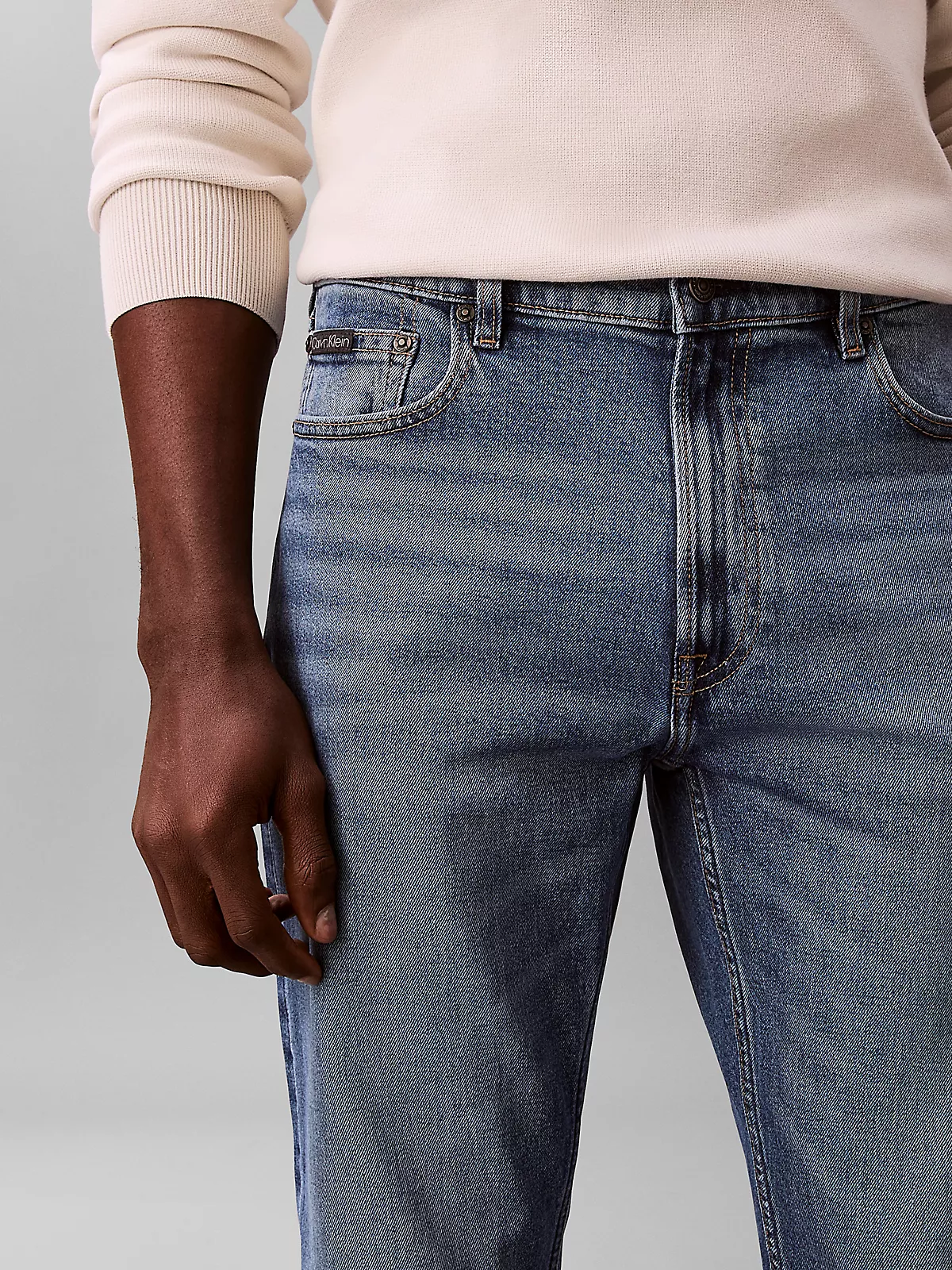Calvin Klein Calvin Klein Erkek Denim Normal Belli Düz Model Günlük Kullanım Mavi Jeans LV04RF940G-3YF