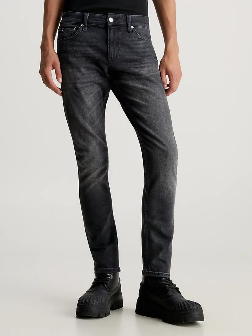 Calvin Klein Calvin Kleın Erkek Denim Kumaş  Normal Bel Düz Model Siyah Jeans J30J323858-1BY