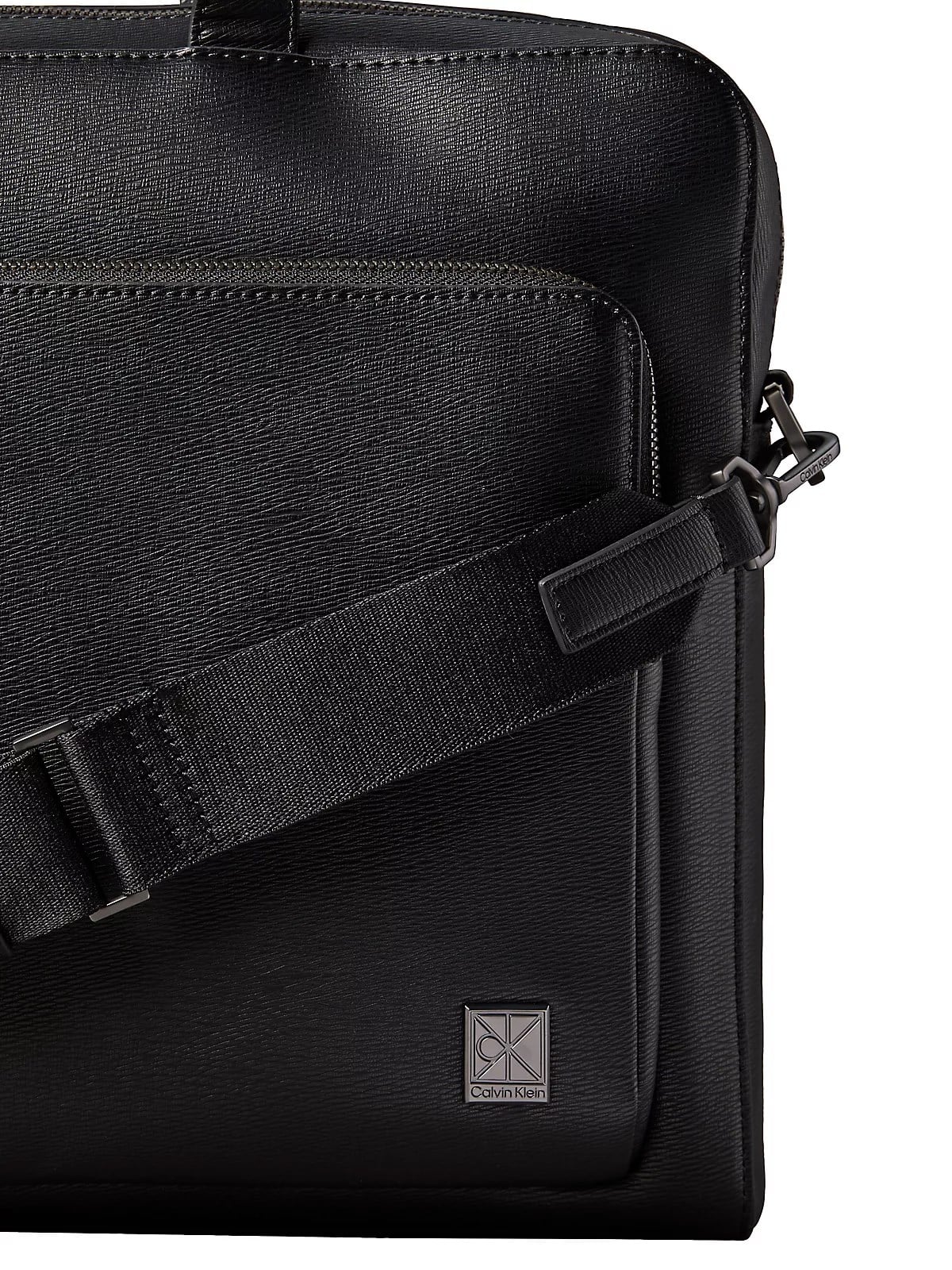 Calvin Klein Calvin Klein Erkek Deri Ayarlanabilir Askı Metal Logo Siyah El Çantası LV04D3290G-UB1