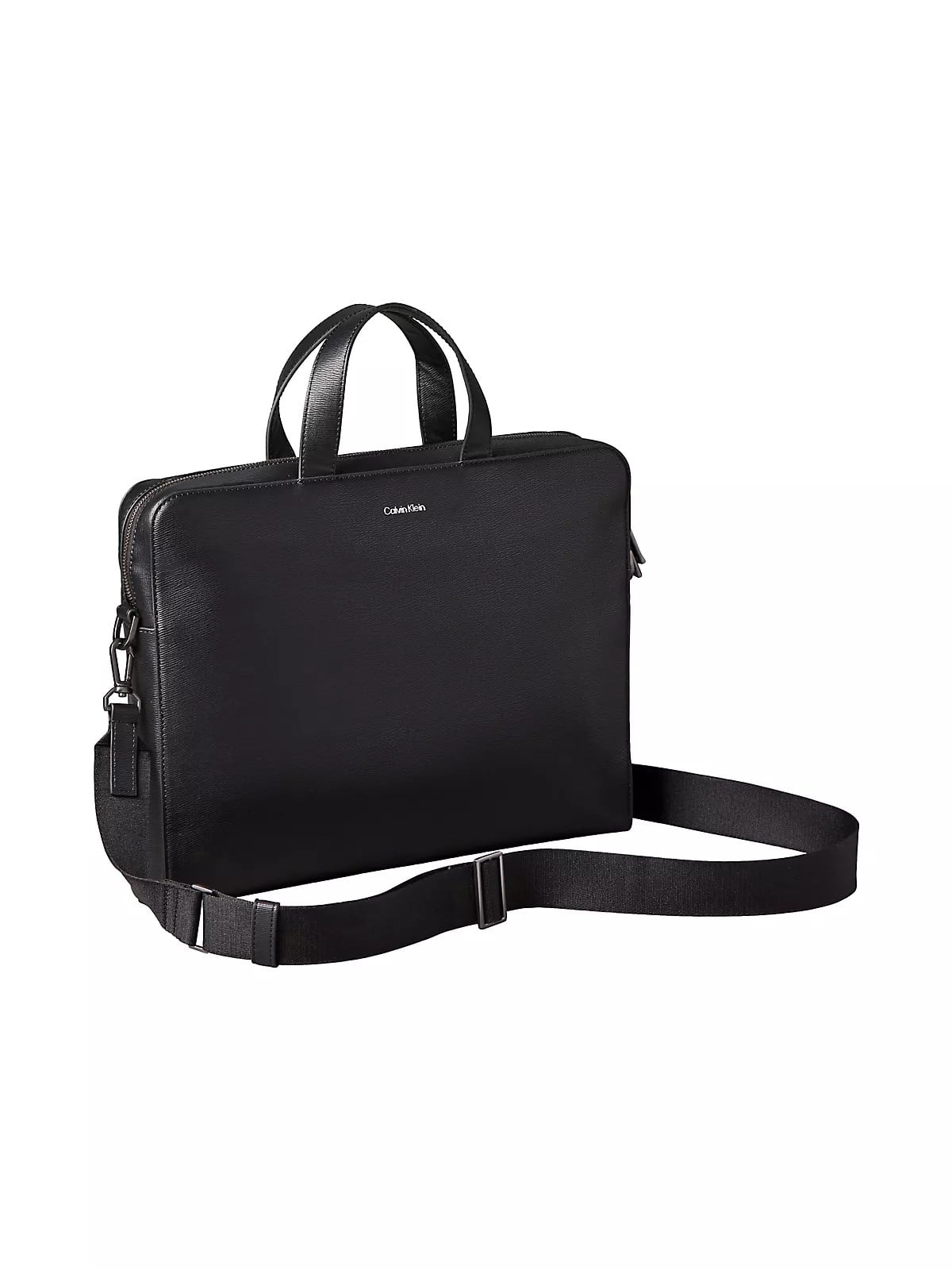 Calvin Klein Calvin Klein Erkek Deri Ayarlanabilir Askı Metal Logo Siyah El Çantası LV04D3290G-UB1
