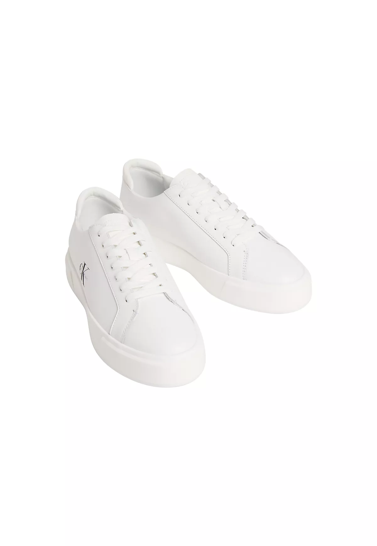 Calvin Klein Calvin Klein Erkek Deri Bağlamalı Rahat Taban CK Yazı Detay Beyaz Sneaker YM0YM01460-0K4