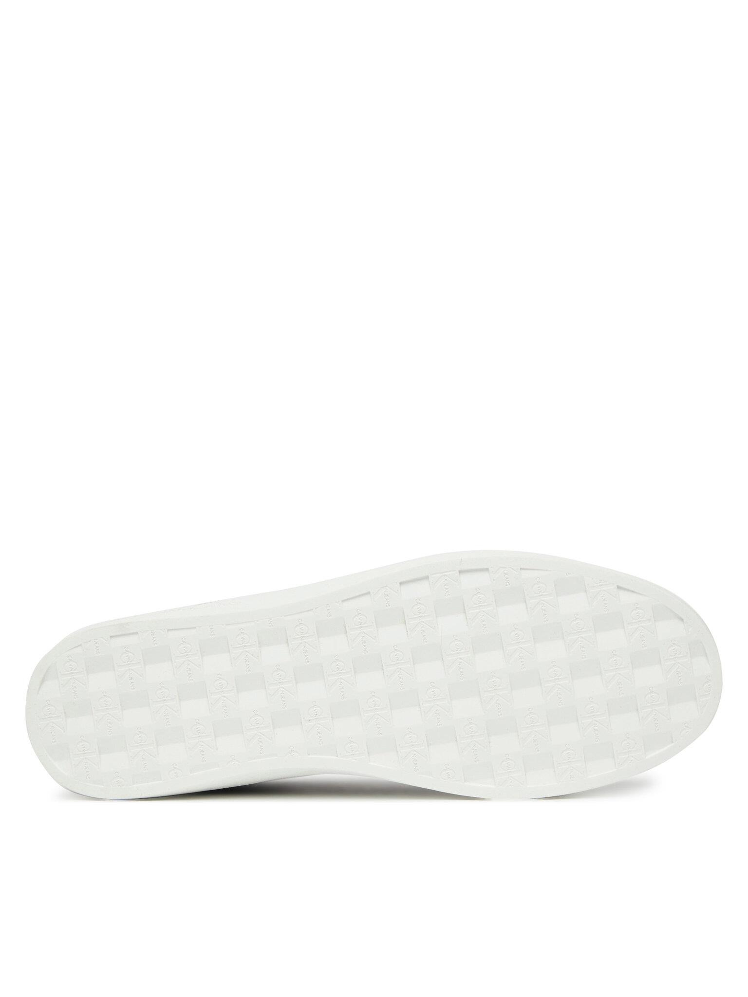 Calvin Klein Calvin Klein Erkek Deri Bağlamalı Düz Taban Yuvarlak Burun Ck Desenli Siyah Sneaker YM0YM01369-0GM