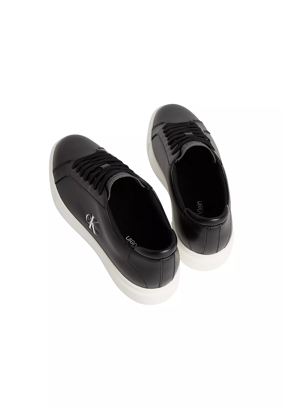 Calvin Klein Calvin Klein Erkek Deri Bağlamalı Rahat Taban CK Yazı Detay Siyah Sneaker YM0YM01460-BEH