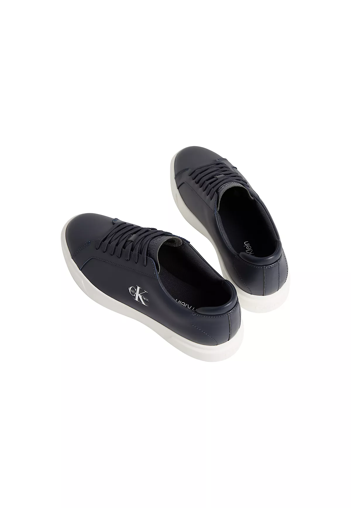 Calvin Klein Calvin Klein Erkek Deri Bağlamalı Rahat Taban CK Yazı Detay Lacivert Sneaker YM0YM01460-BAI