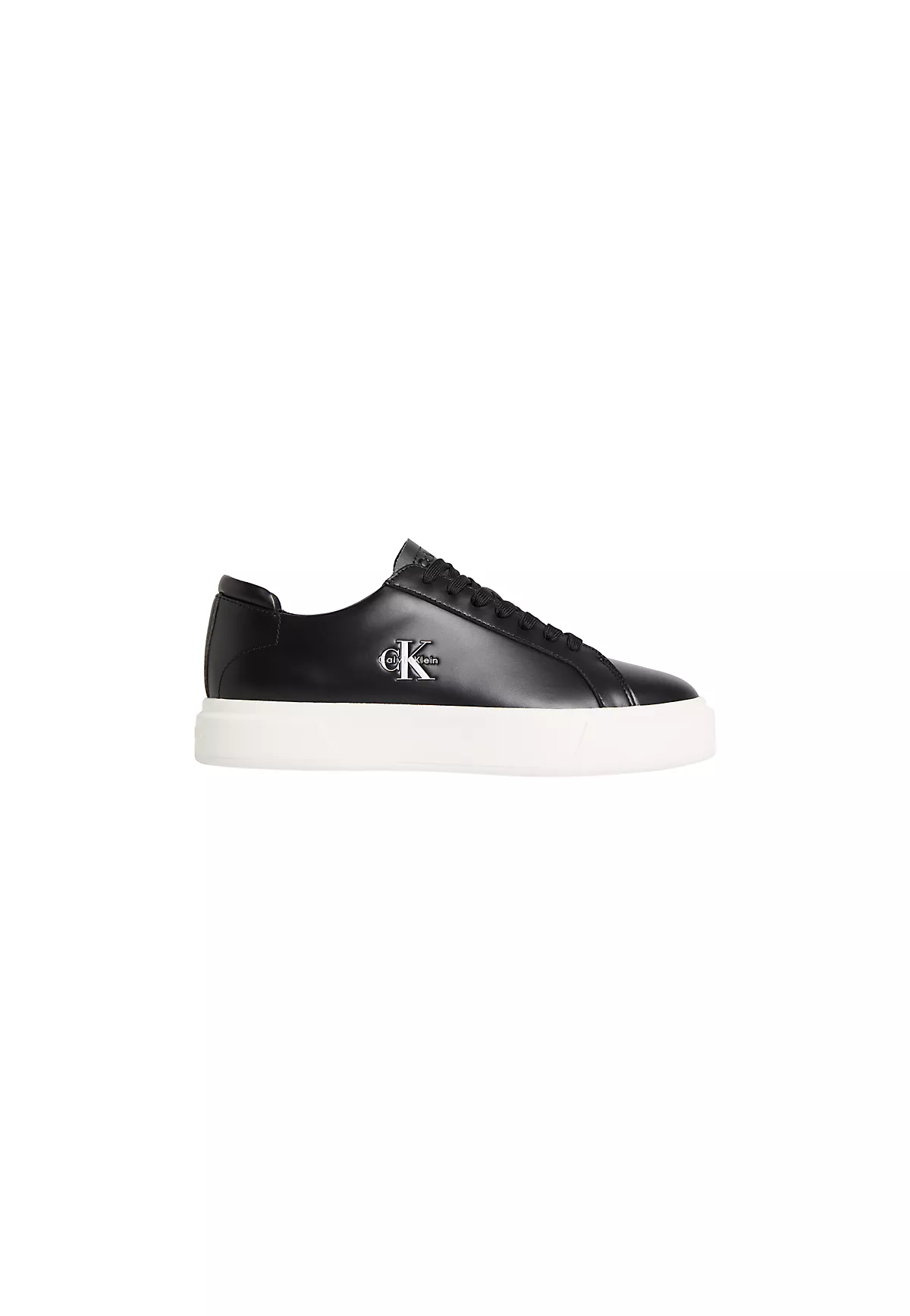 Calvin Klein Calvin Klein Erkek Deri Bağlamalı Rahat Taban CK Yazı Detay Siyah Sneaker YM0YM01460-BEH