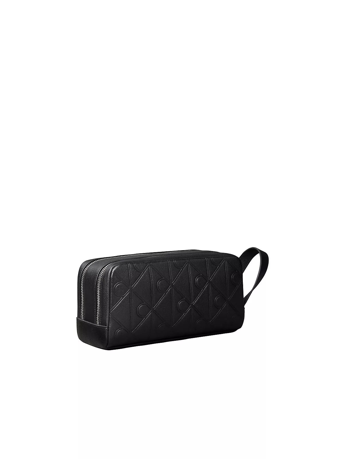 Calvin Klein Calvin Klein Erkek Deri CK Kabartma Monogram Yazı Detay Geniş Kısa Kulp Siyah Omuz Çantası LV04D1219G-UB1