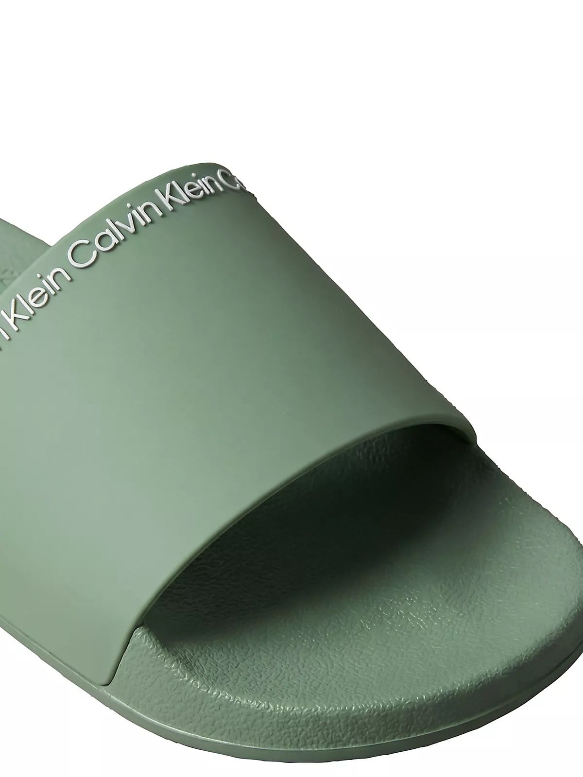 Calvin Klein Calvin Klein Erkek Deri Rahat Taban Günlük Kullanım Yeşil Terlik HM0HM02108-LKG