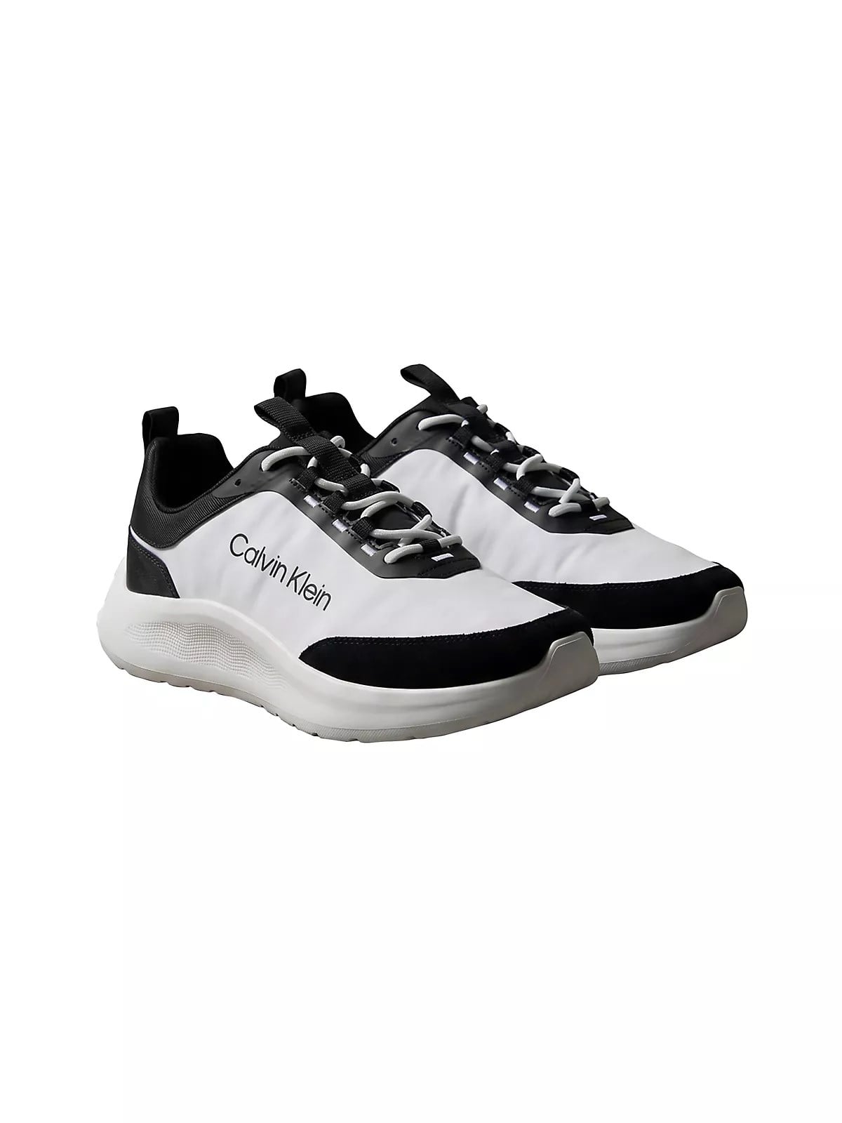 Calvin Klein Calvin Klein Erkek Düşük Bilekli Ortopedik Tabanlı CK Logo Detaylı Siyah-Beyaz Sneaker HM0HM02342-0GM